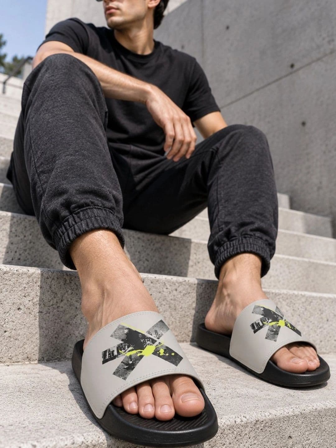 HRX by Hrithik Roshan Men Printed Sliders - view 1