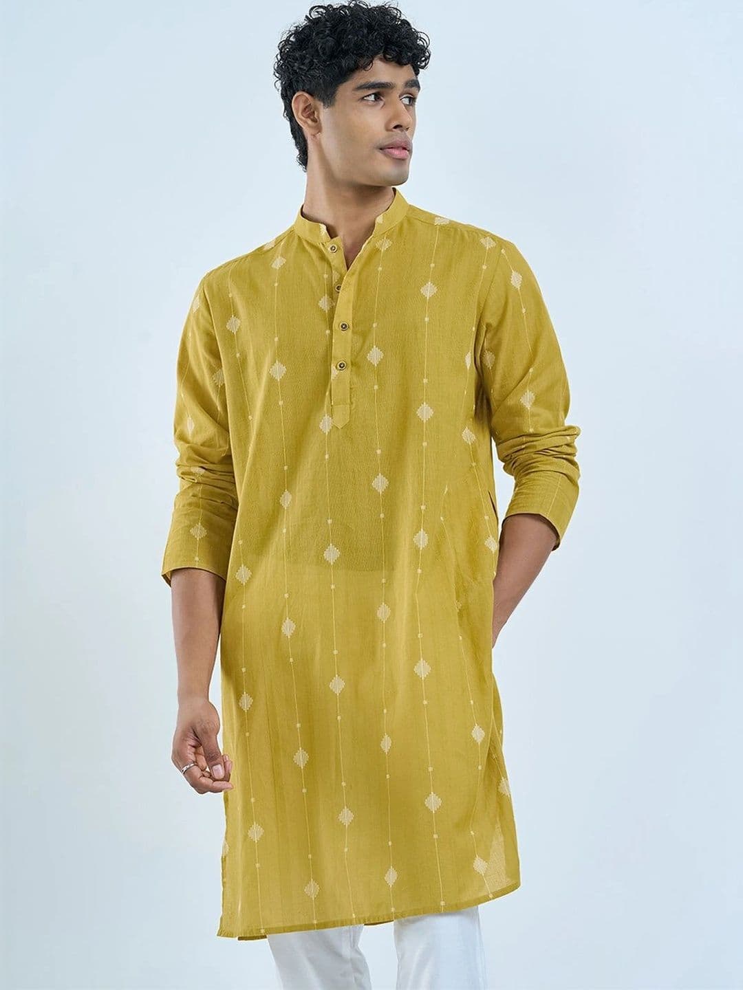indus route by Pantaloons Men Ethnic Motifs Printed Kurta - view 1