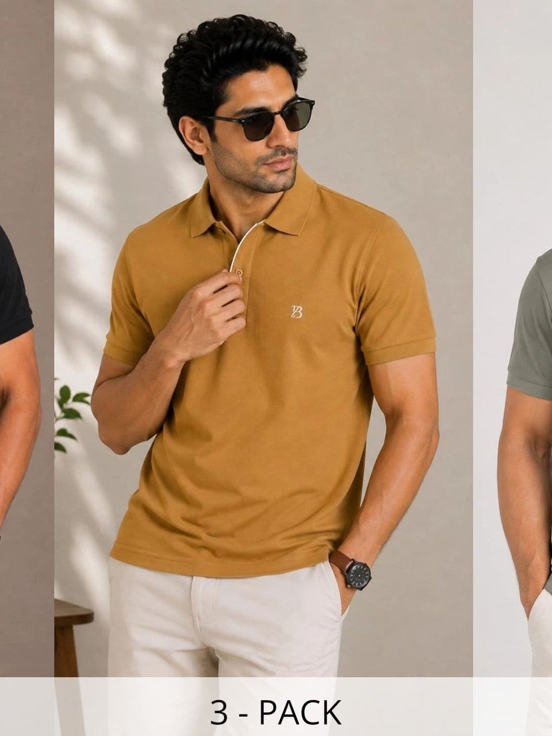 GEE 5 Men Brand Logo 3 Polo Collar T-shirt - view 1