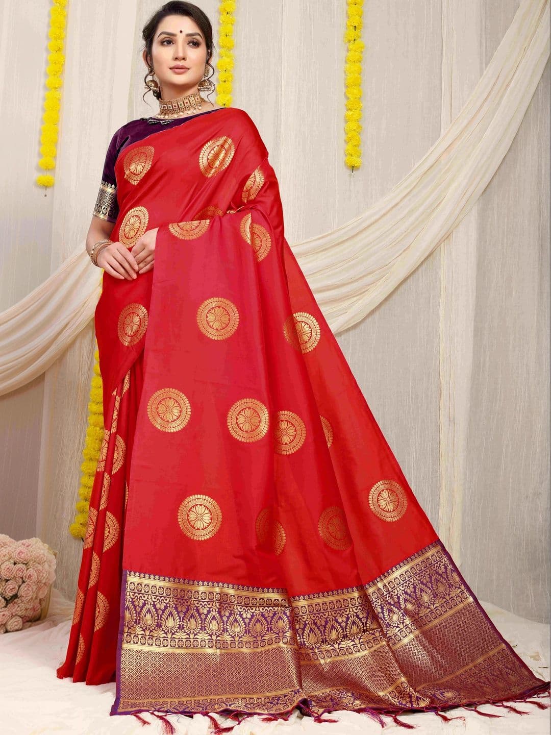Dhaaga Ghar Woven Design Zari Art Silk Banarasi Saree - view 1