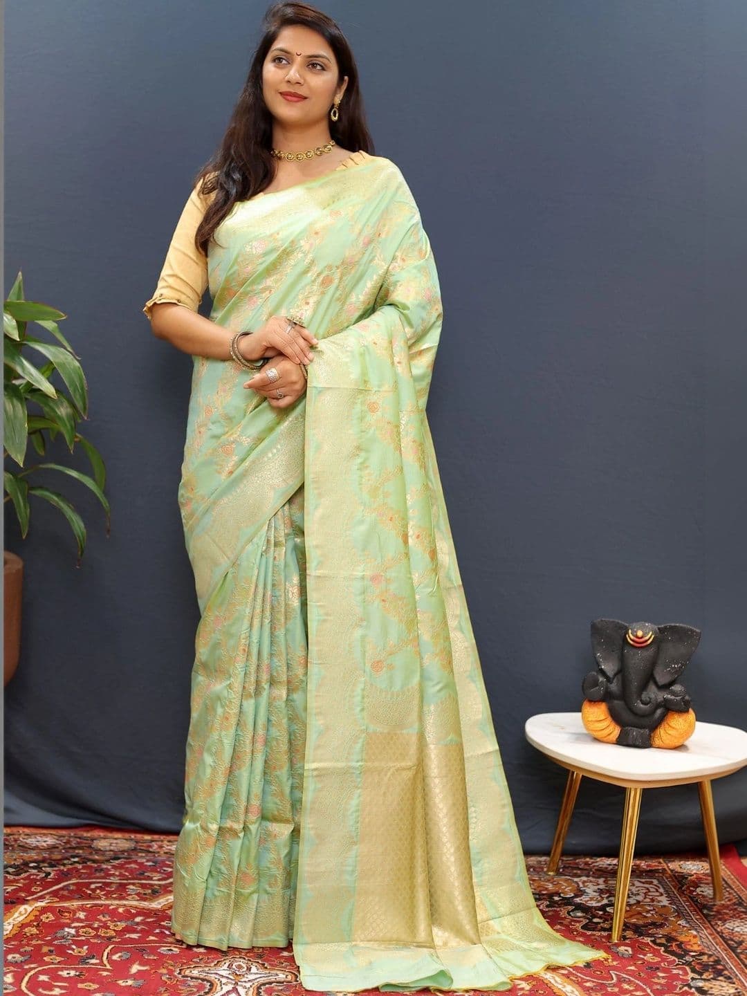 Dhaaga Ghar Woven Design Zari Art Silk Banarasi Saree - view 1