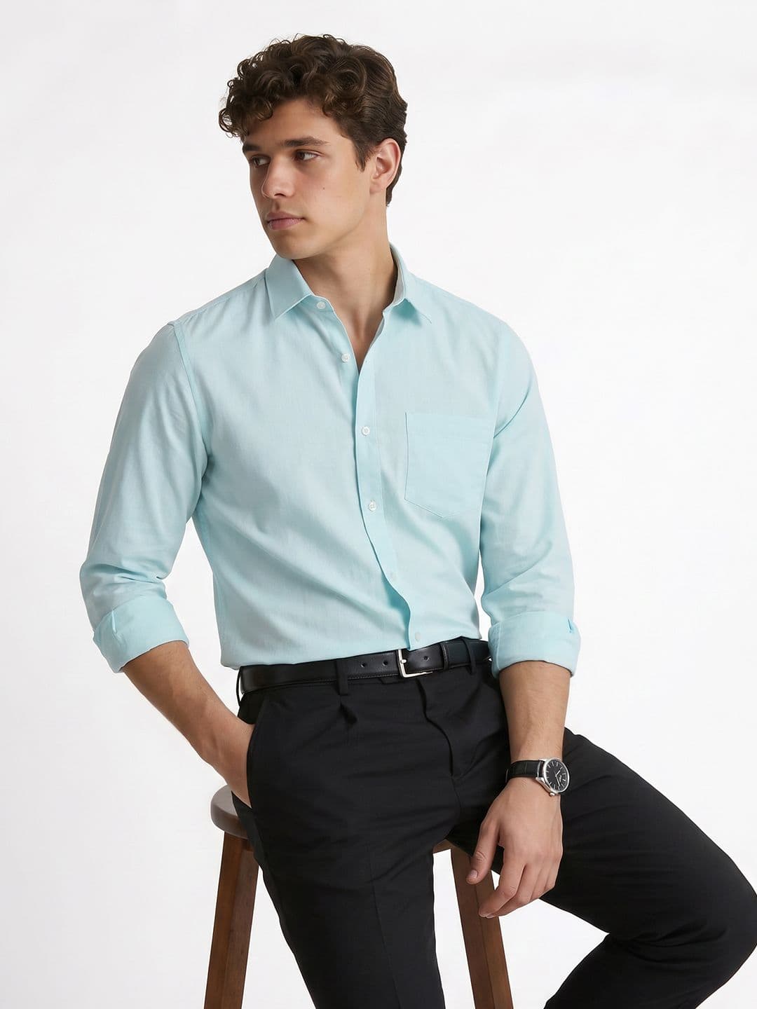Peter England Men Snug Slim Fit Formal Shirt - view 1