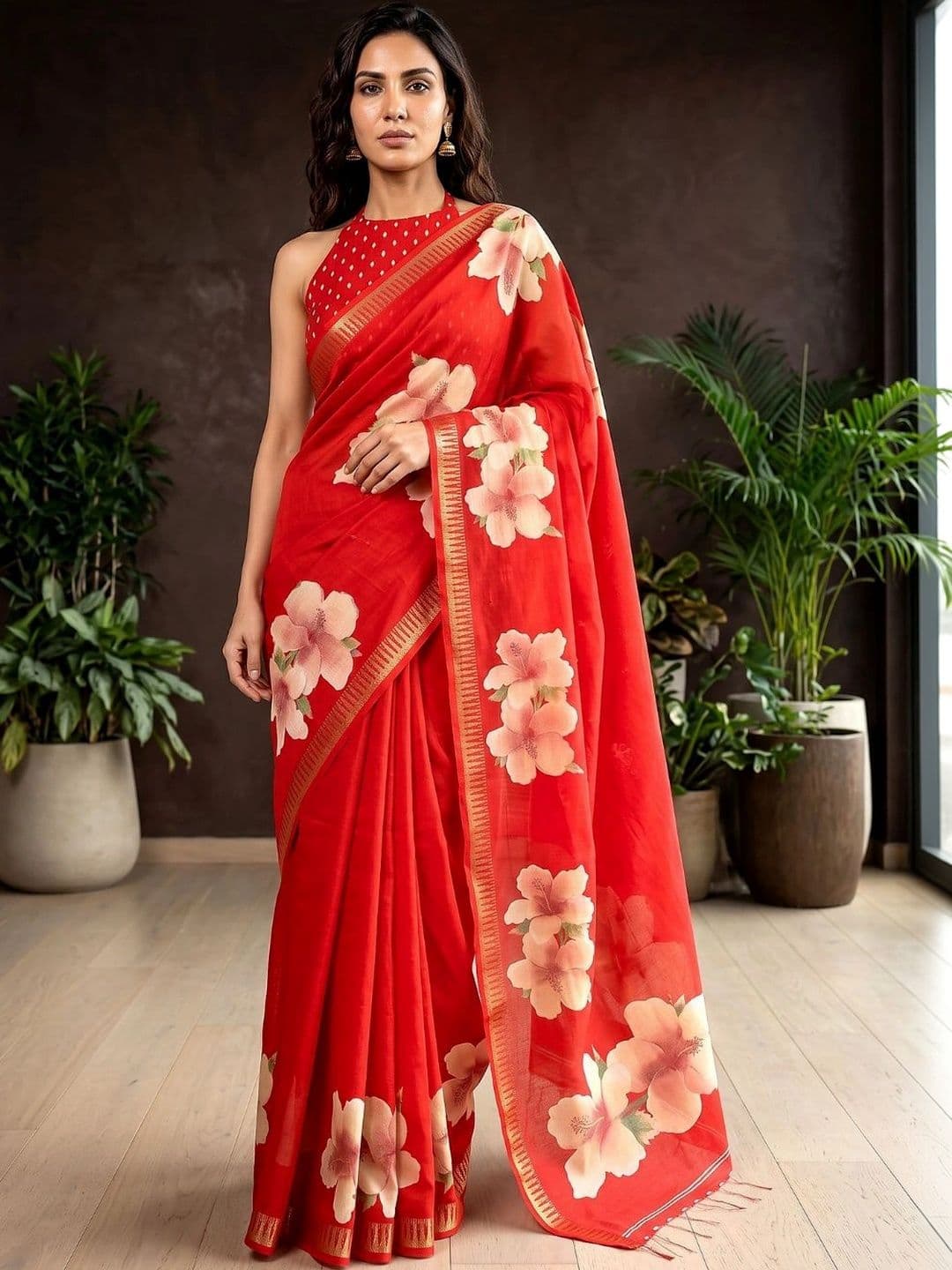 PARVATI FABRICS LIMITED Floral Mysore Silk Saree - view 1