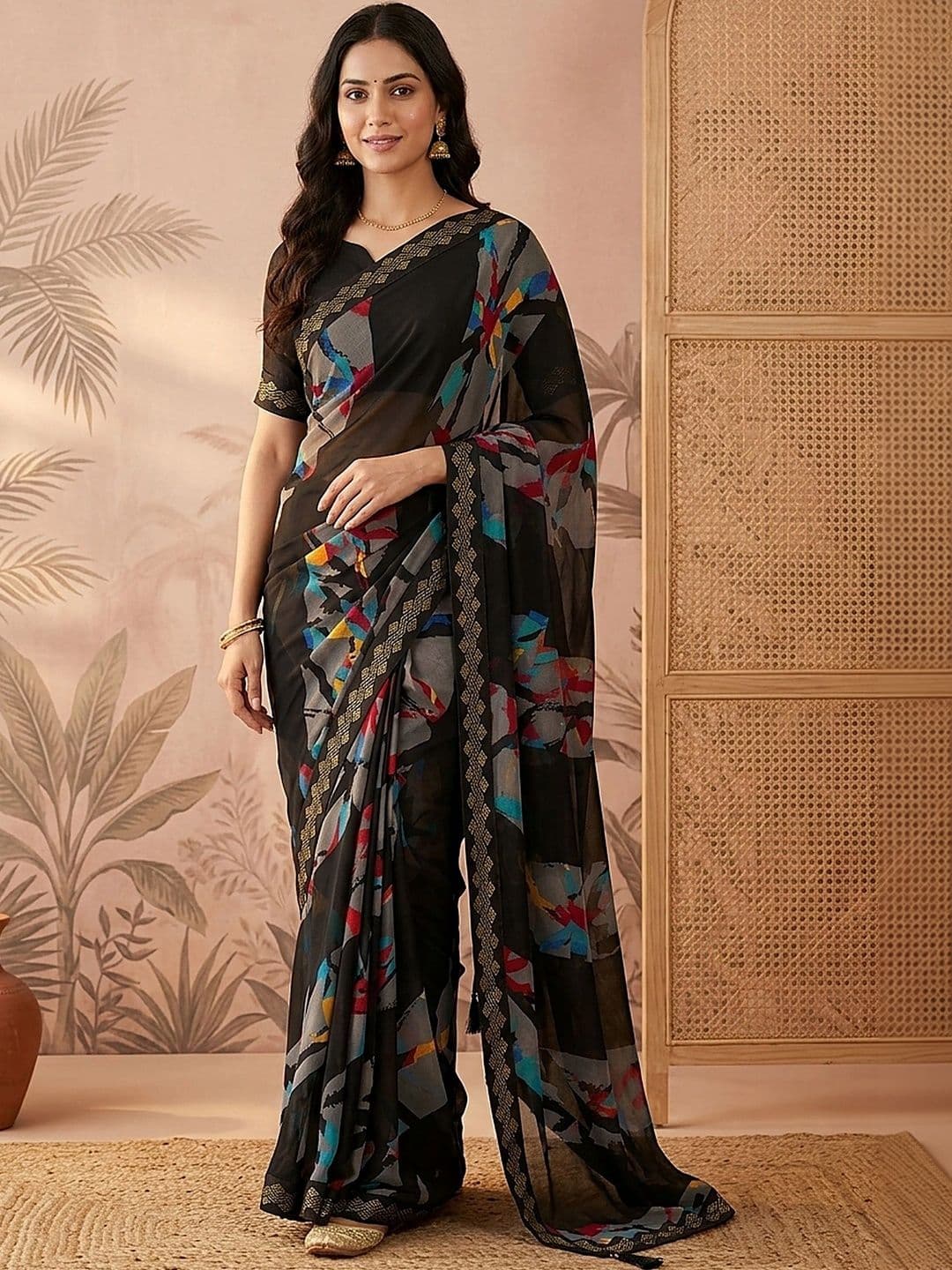 Sangria Pure Chiffon Saree - view 1