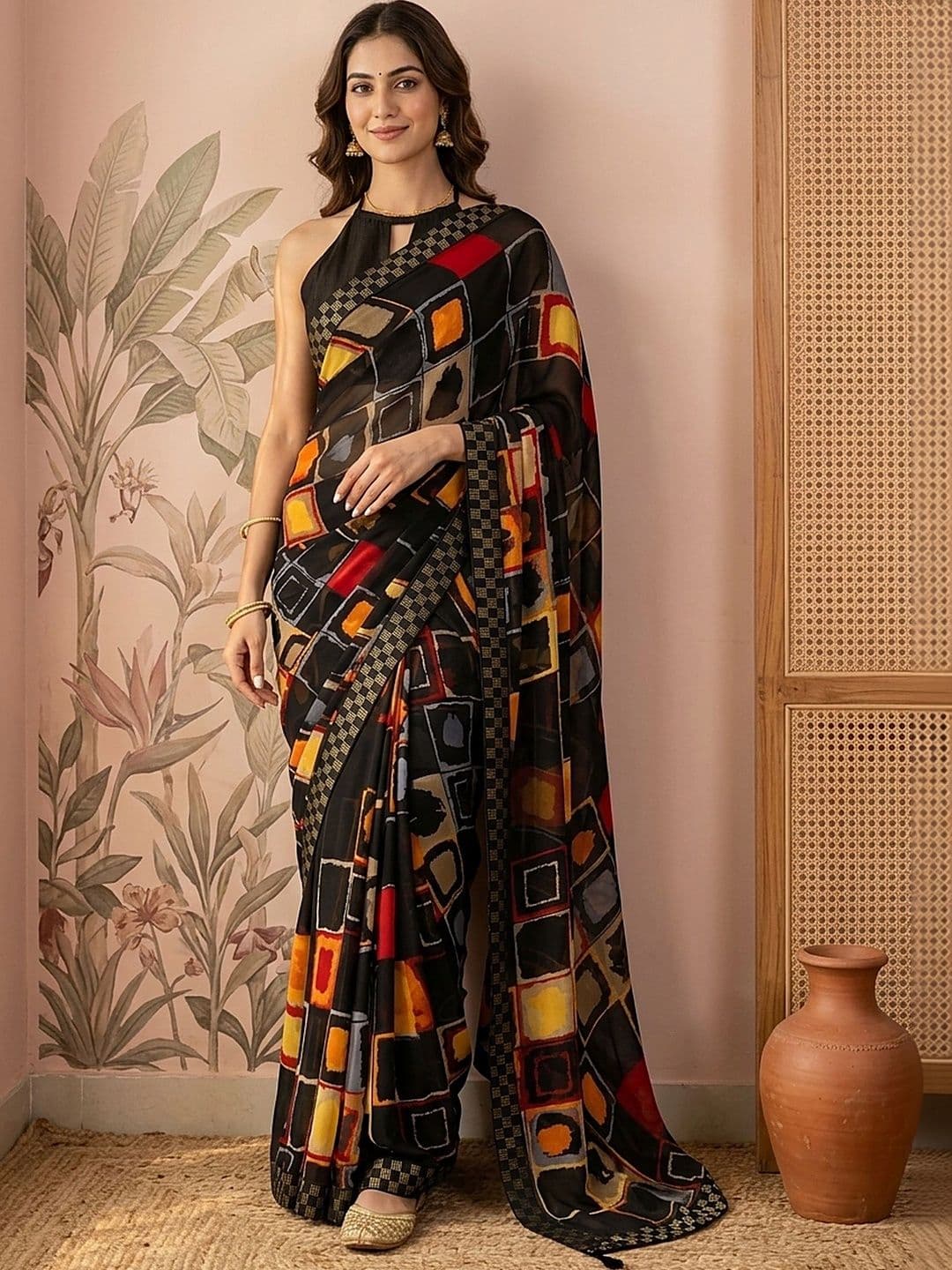 Sangria Pure Chiffon Saree - view 1
