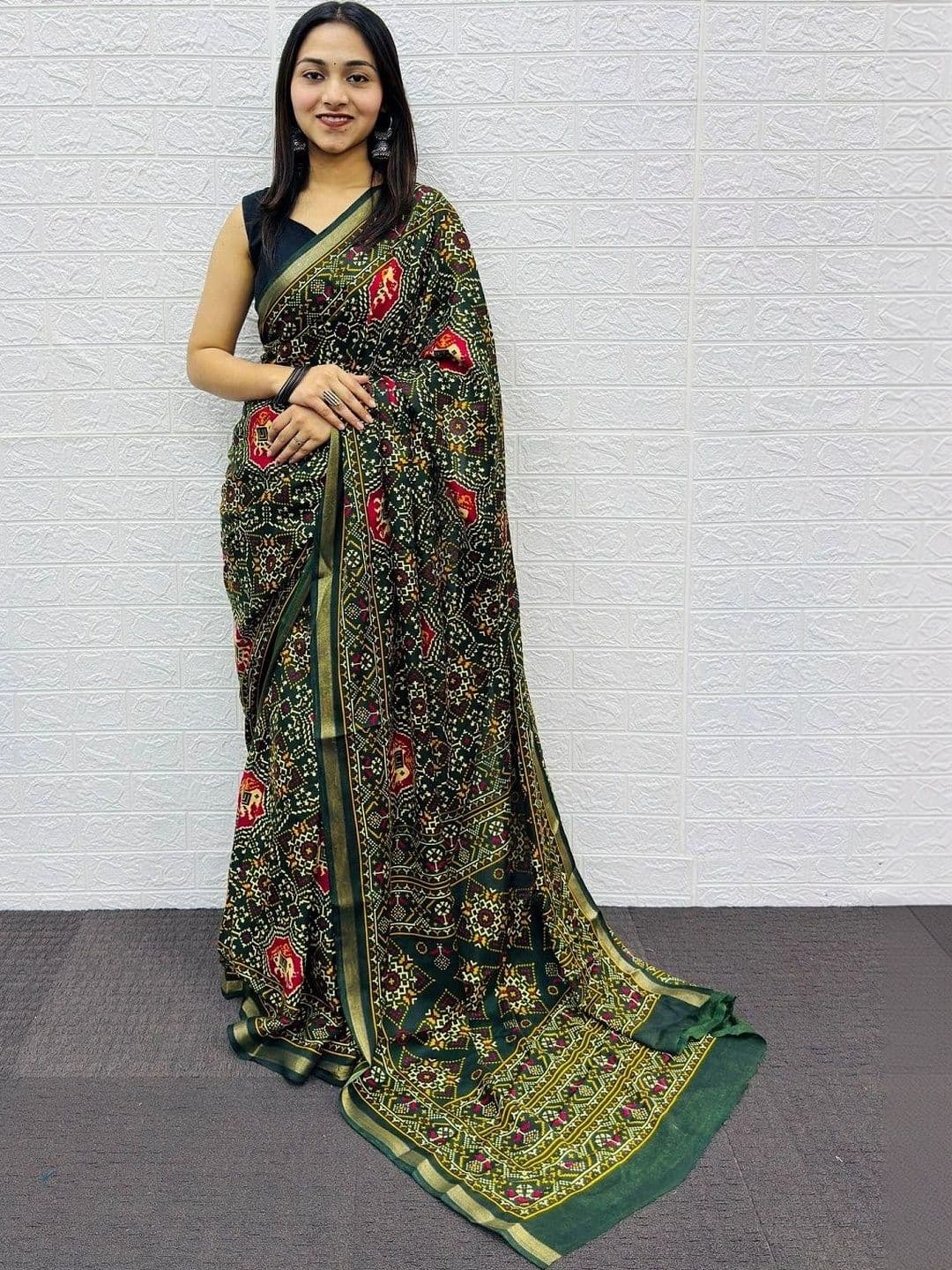KOMAL NX Ethnic Motifs Pure Cotton Designer Saree - view 1