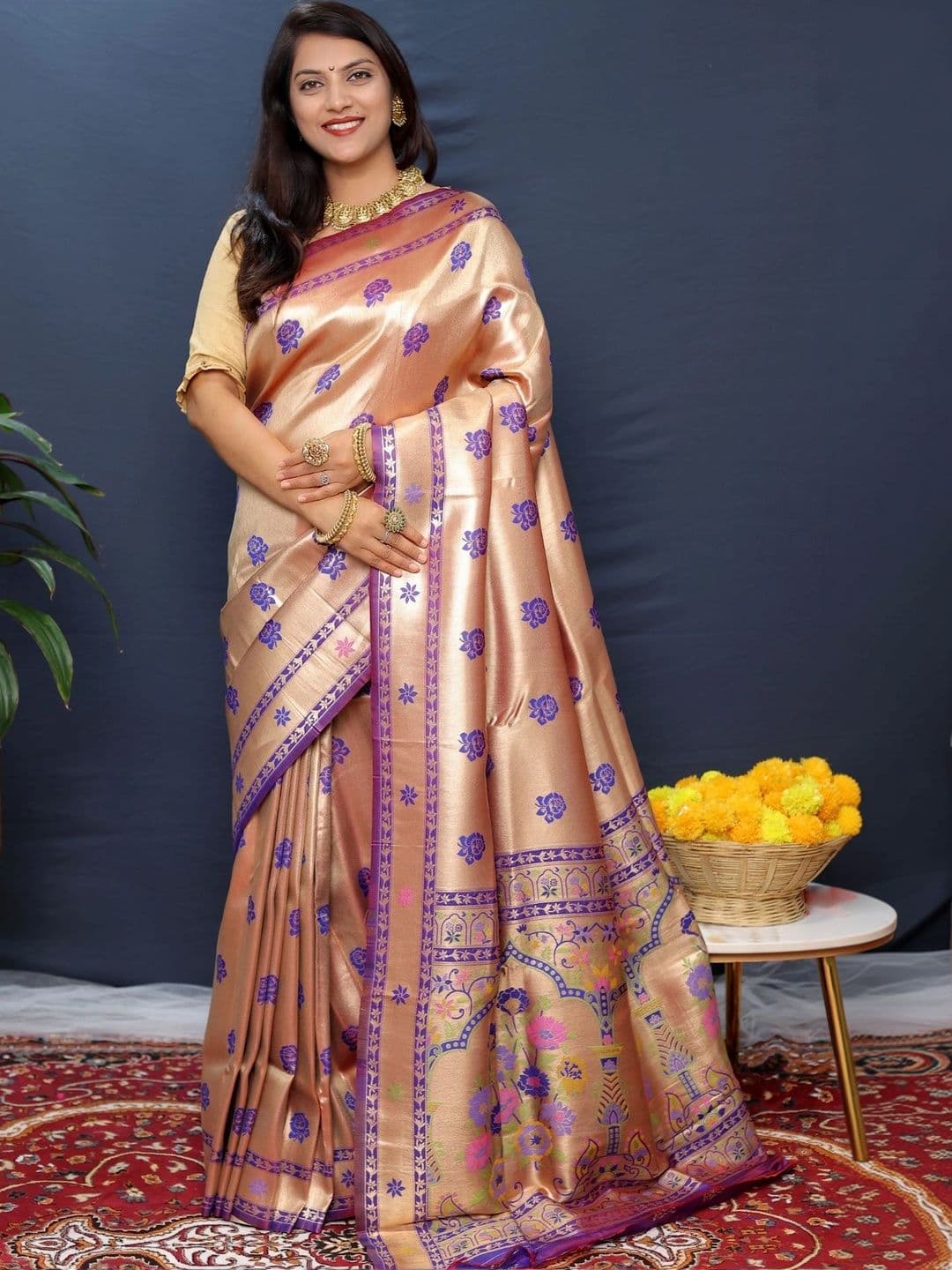 Dhaaga Ghar Woven Design Zari Art Silk Designer Banarasi Saree - view 1