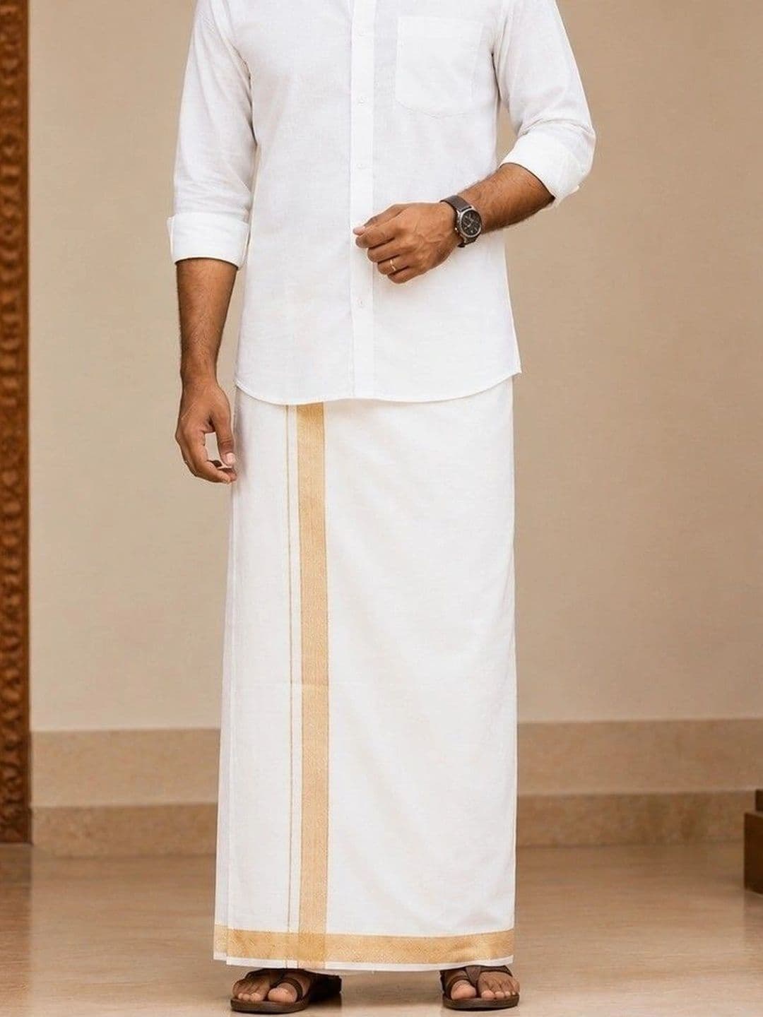 Tharunsha Elite Men Cotton Dhoti Dhotis - view 1
