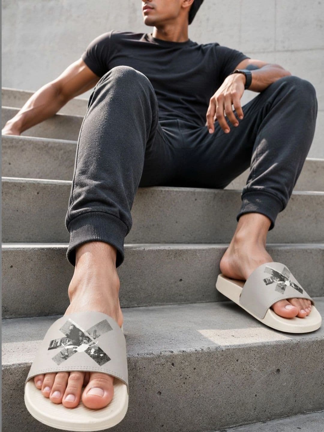 HRX by Hrithik Roshan Men Printed Sliders - view 1
