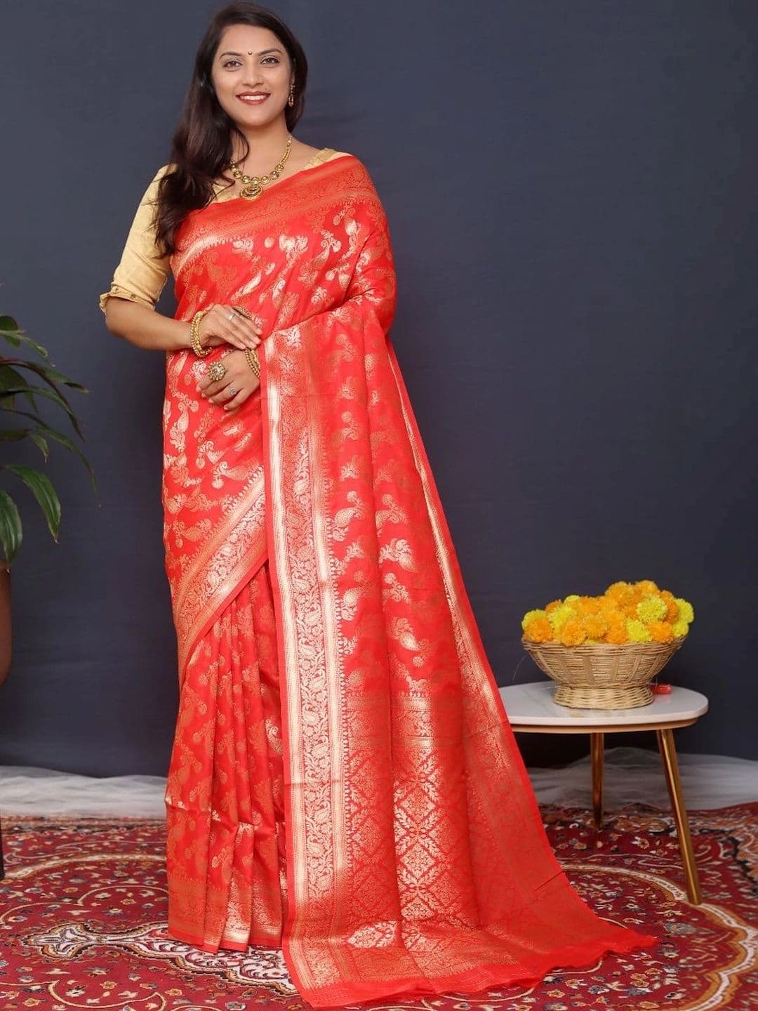 Dhaaga Ghar Woven Design Zari Art Silk Banarasi Saree - view 1