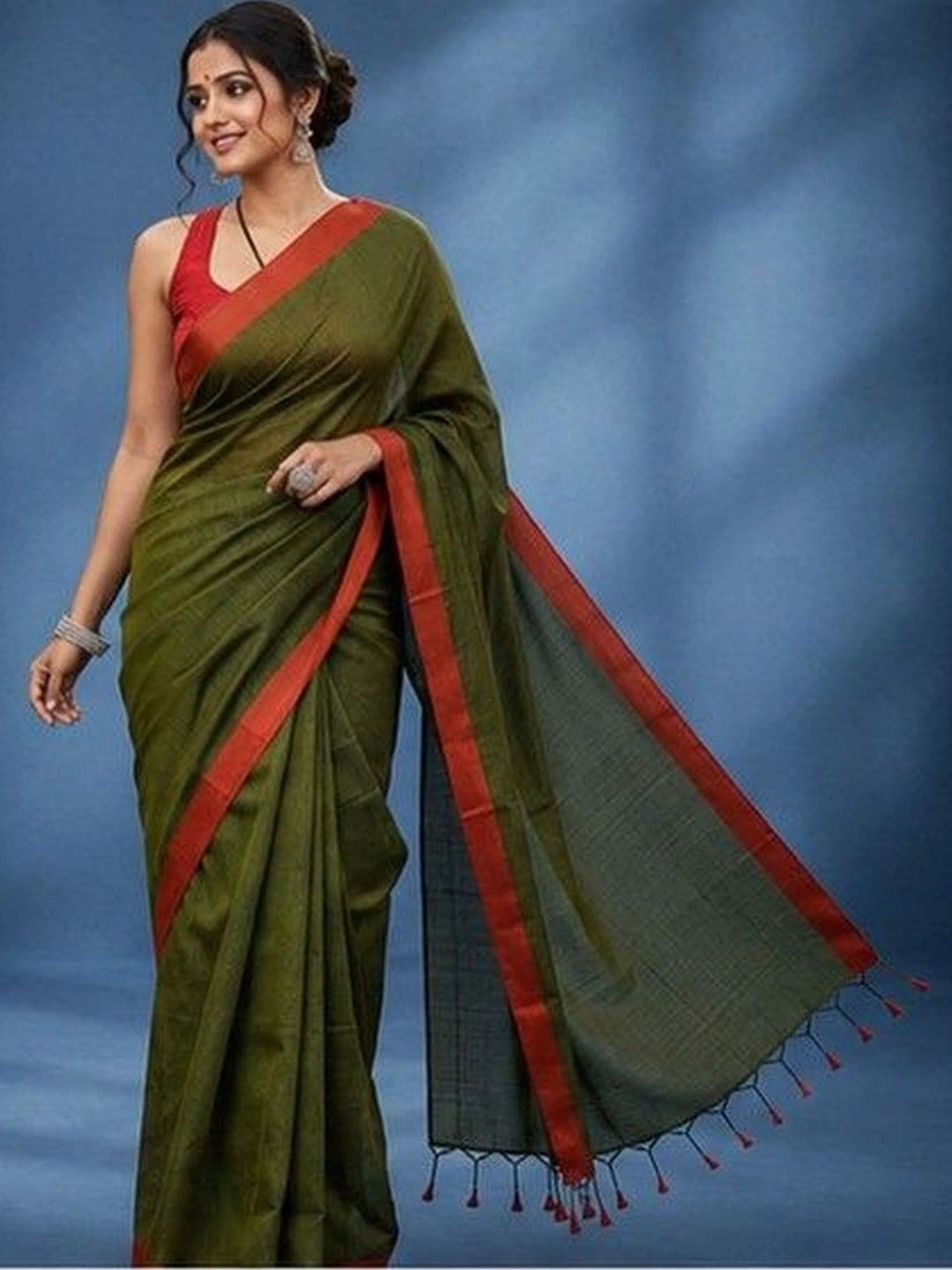 Rovika Pure Cotton Khadi Saree - view 1