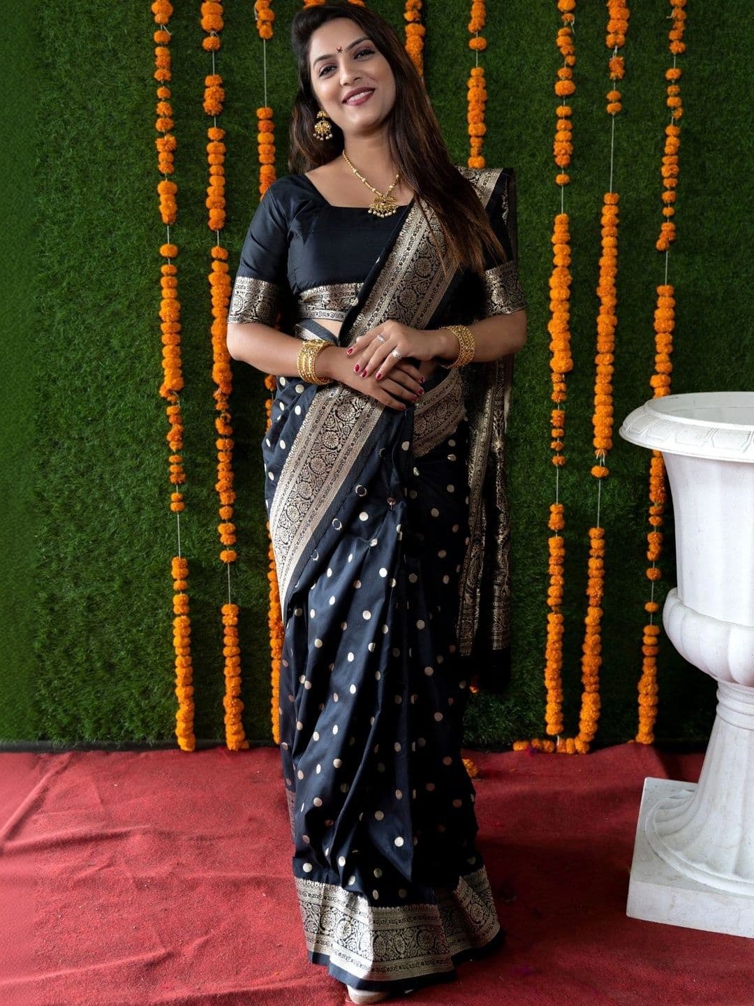 Dhaaga Ghar Woven Design Zari Art Silk Banarasi Saree - view 1