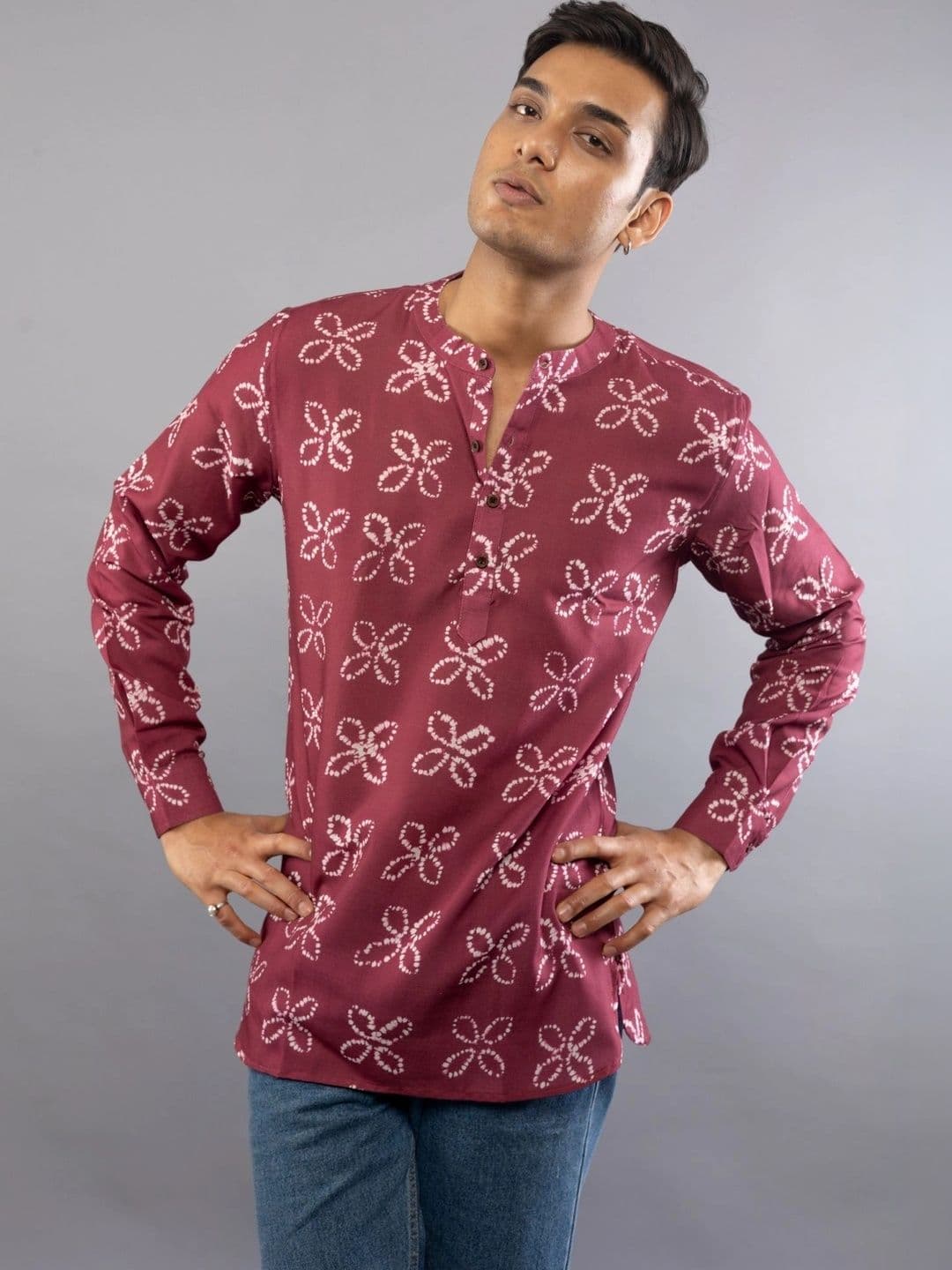 Vallengud Men Ethnic Motifs Printed Slim Fit Kurta - view 1