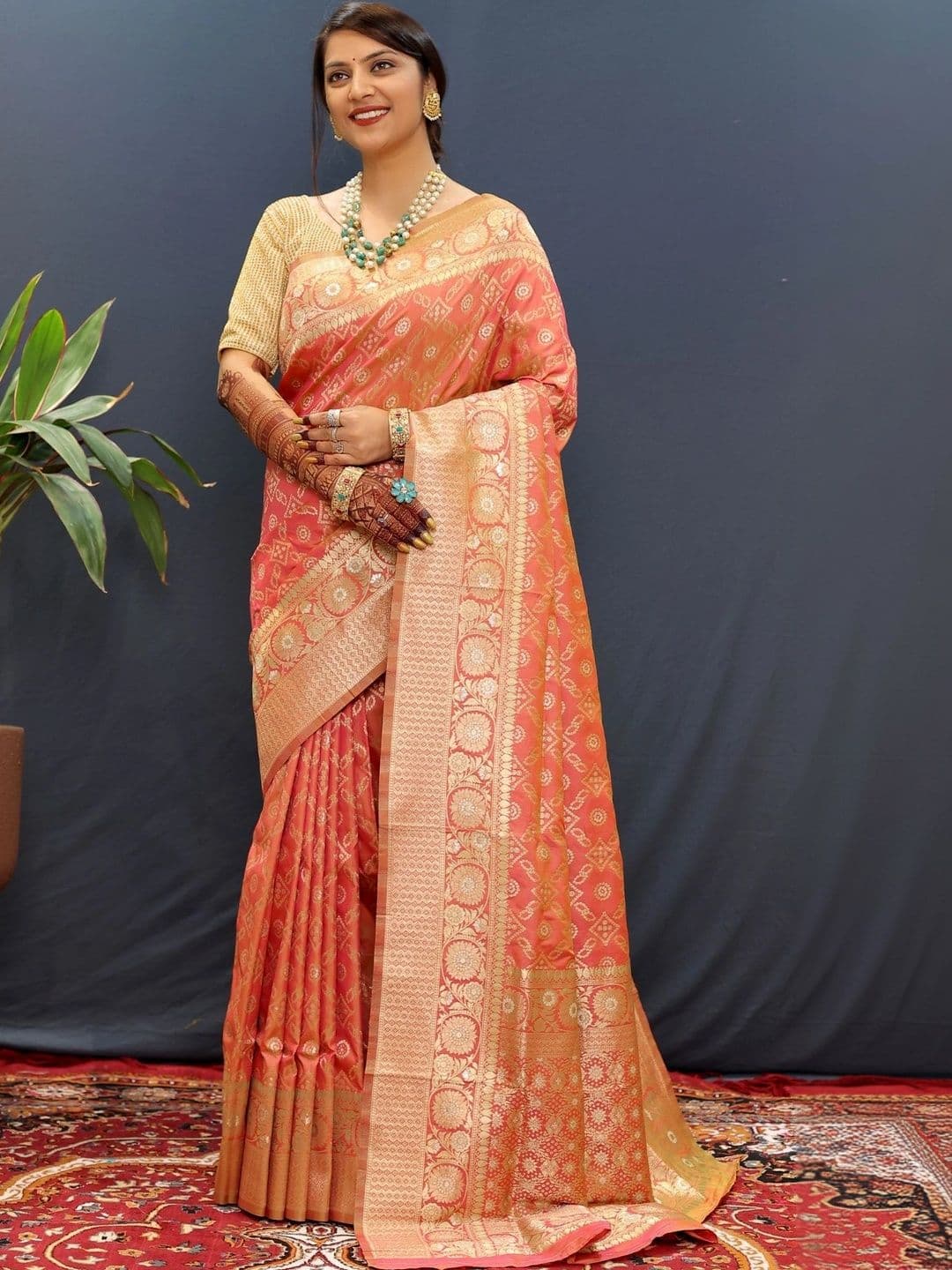 Dhaaga Ghar Woven Design Zari Art Silk Banarasi Saree - view 1
