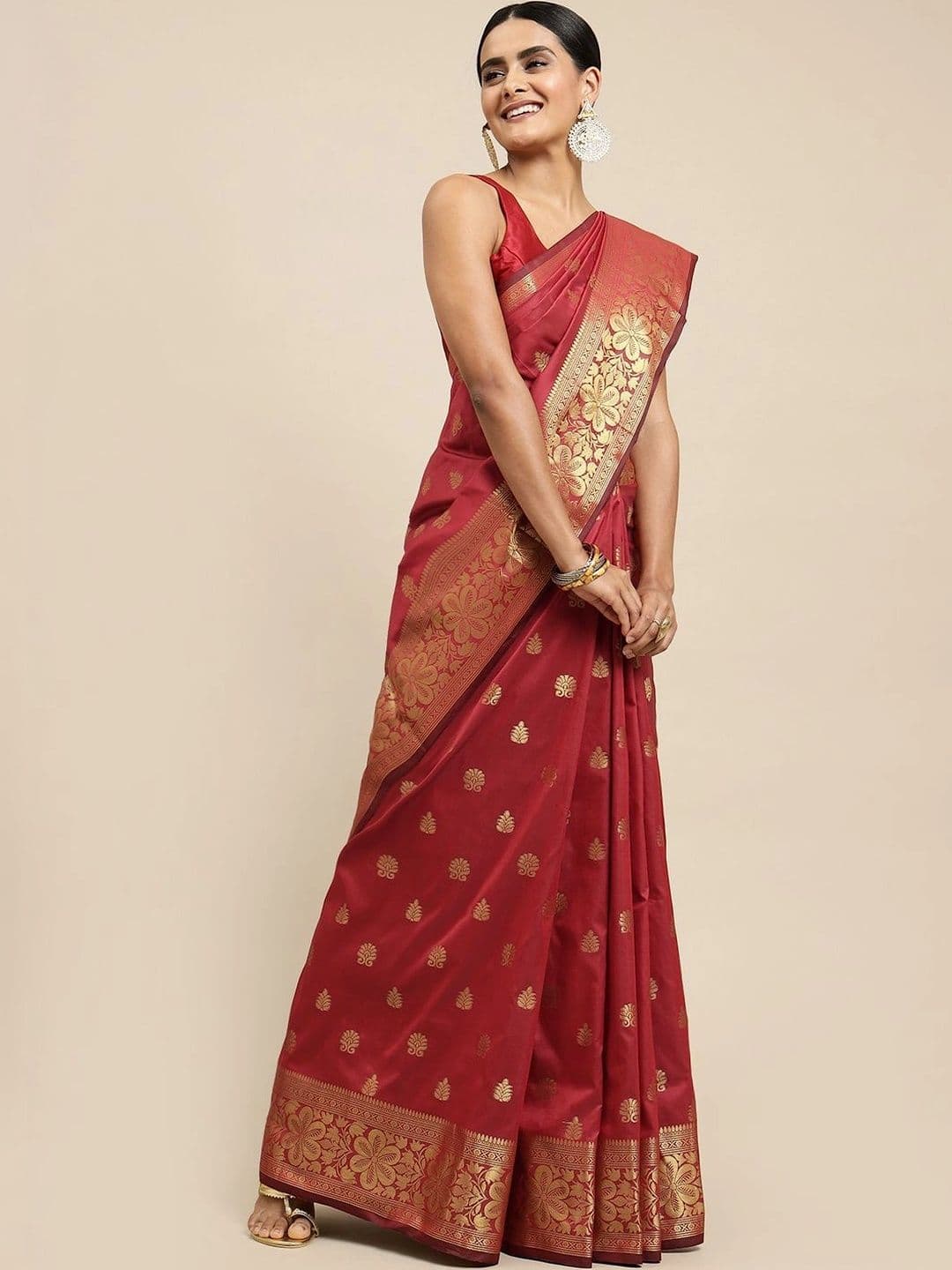 Dhaaga Ghar Woven Design Zari Art Silk Banarasi Saree - view 1