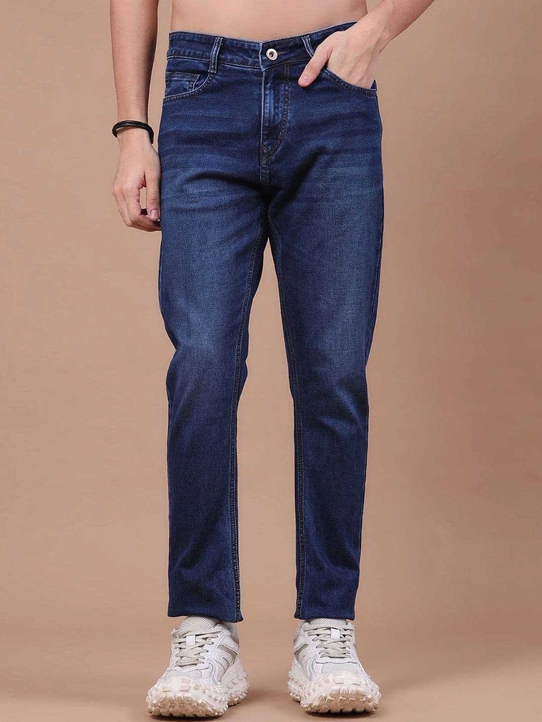 V-Mart Men Regular Fit Mid-Rise Low Distress Jeans - view 1