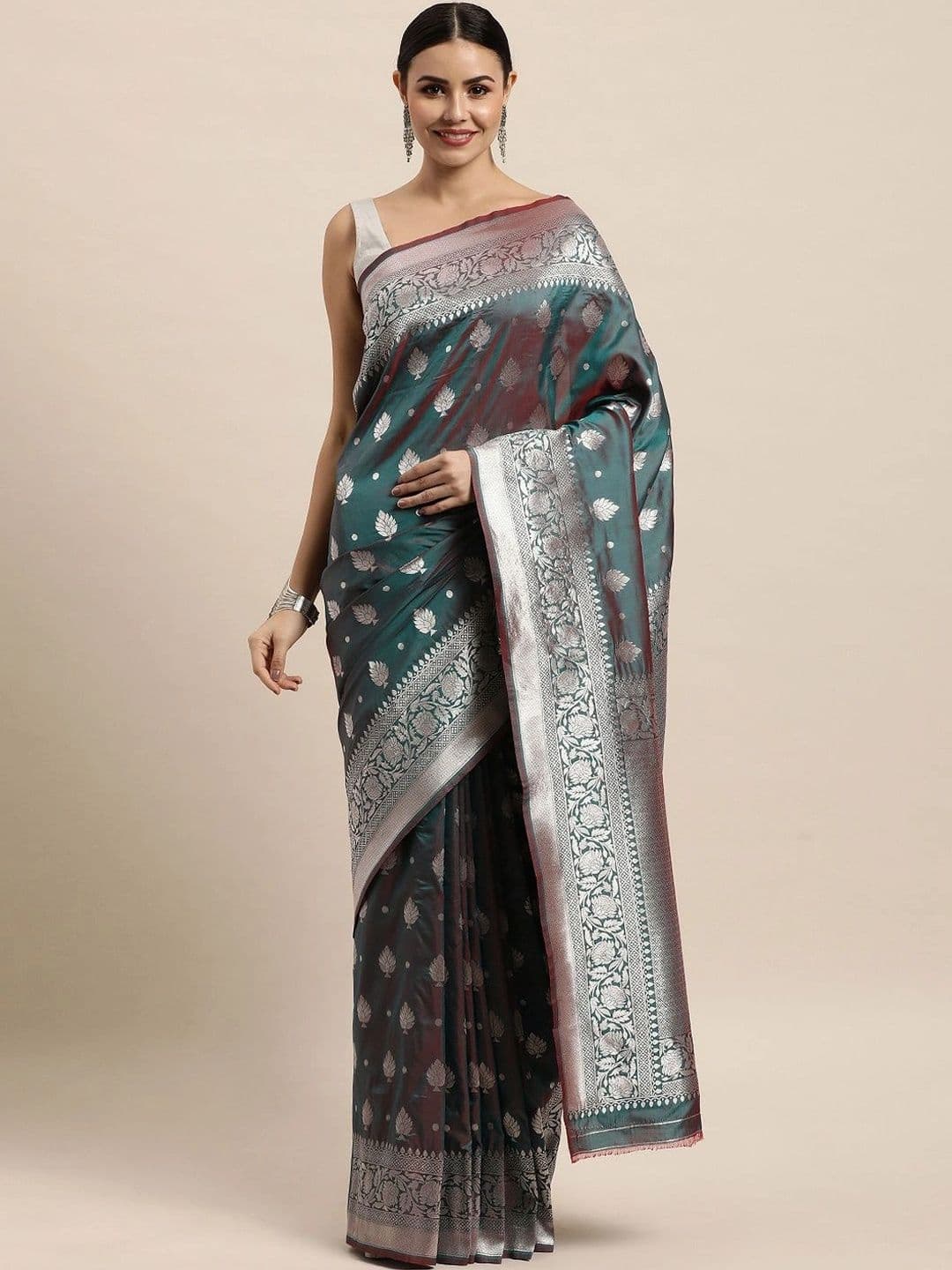 Dhaaga Ghar Woven Design Zari Art Silk Banarasi Saree - view 1