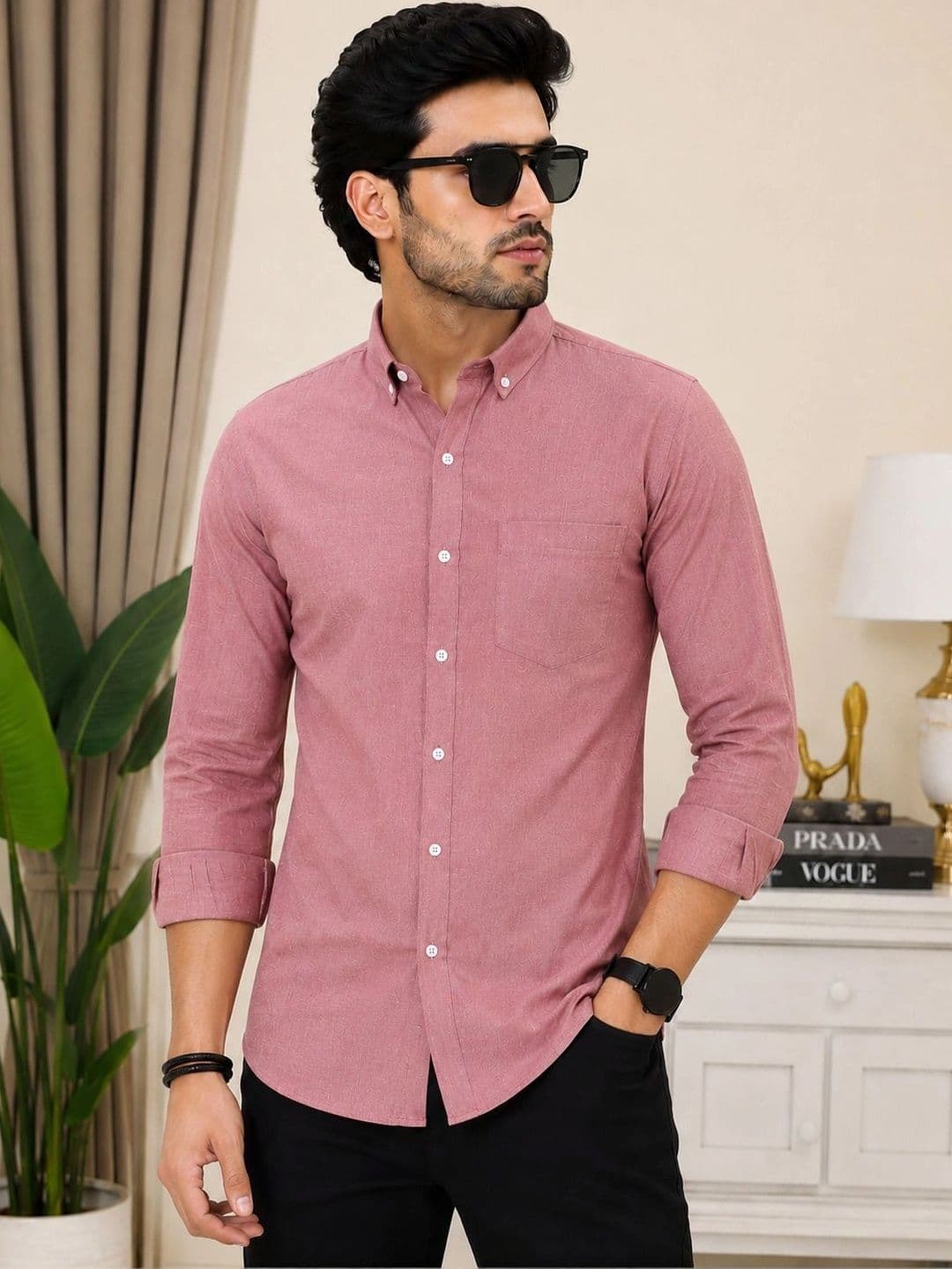 HERE&NOW Men Standard Slim Fit Casual Shirt - view 1