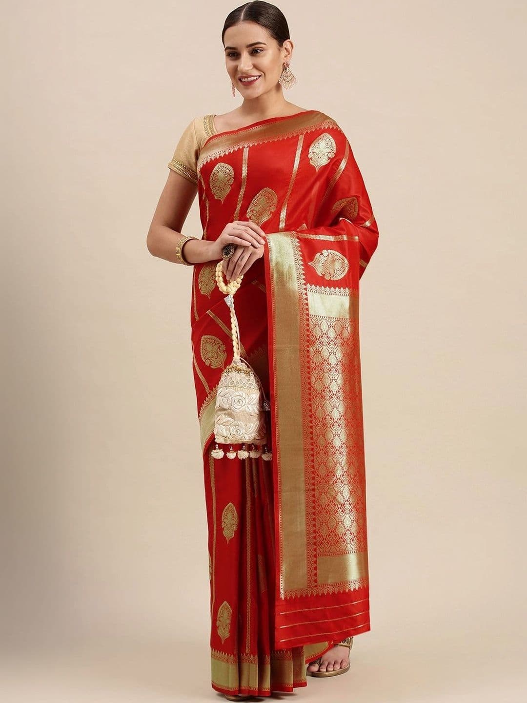 Dhaaga Ghar Woven Design Zari Art Silk Banarasi Saree - view 1
