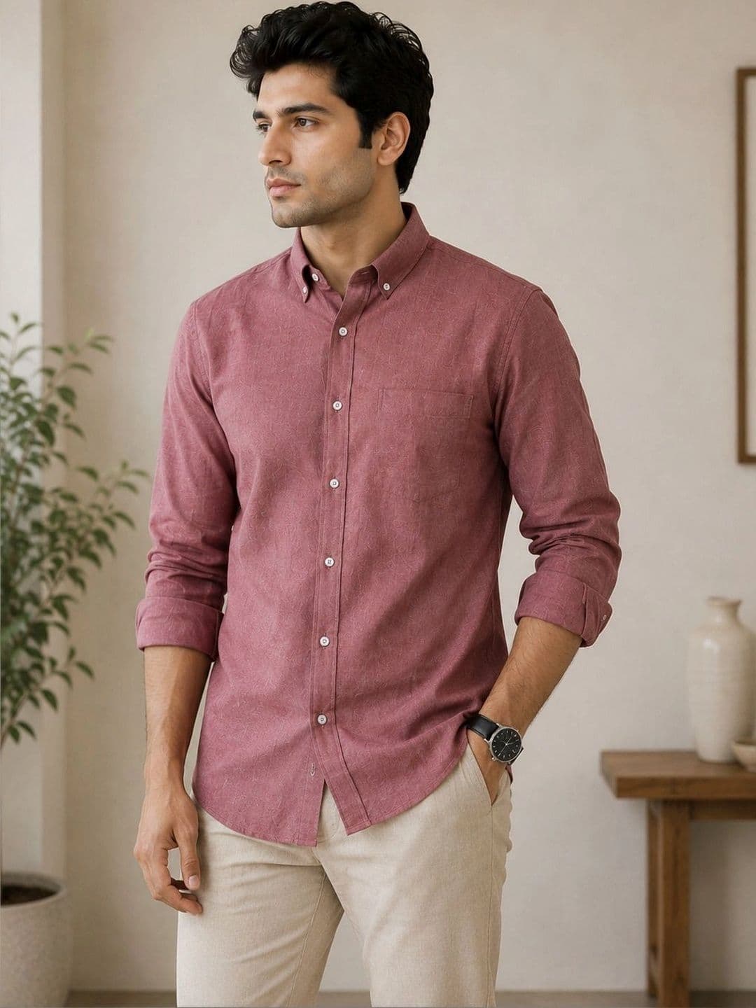 HERE&NOW Men Standard Slim Fit Casual Shirt - view 1