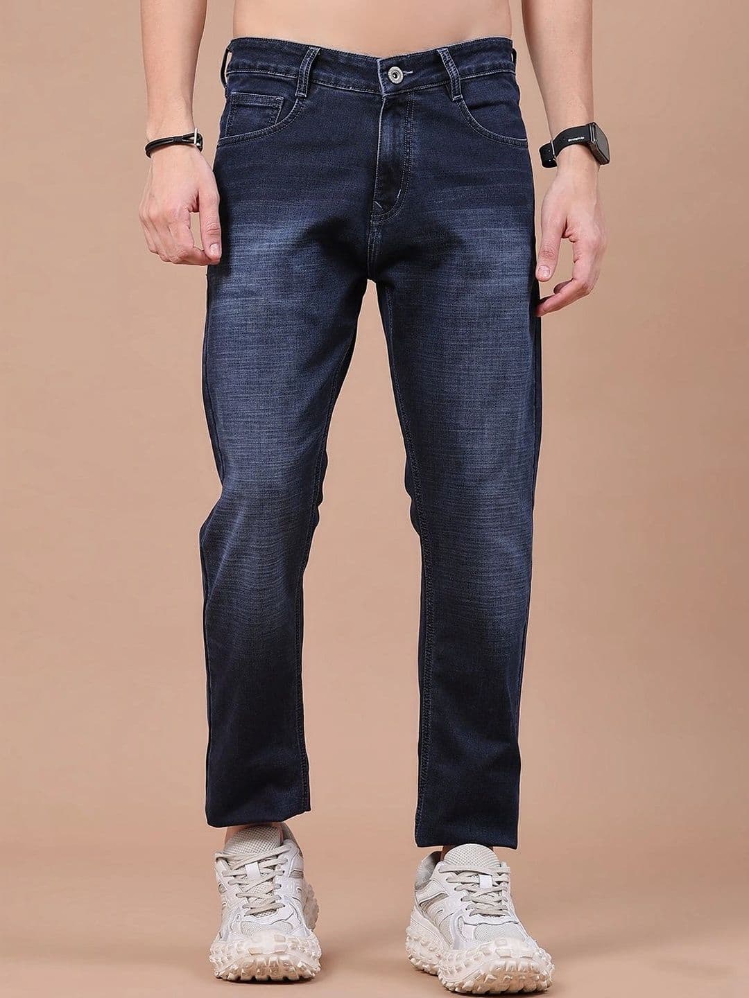 V-Mart Men Regular Fit Mid-Rise Low Distress Jeans - view 1