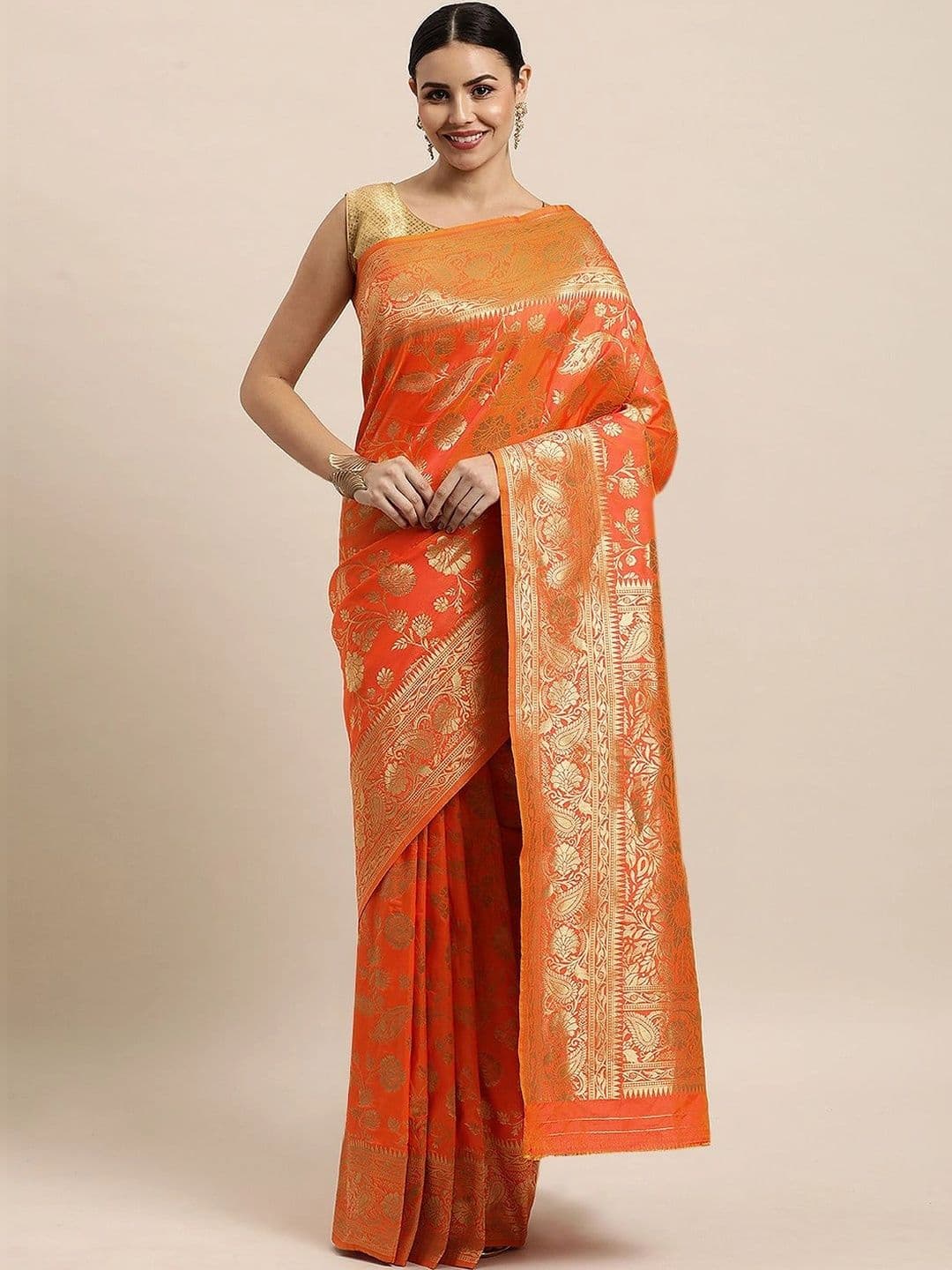 Dhaaga Ghar Woven Design Zari Art Silk Banarasi Saree - view 1