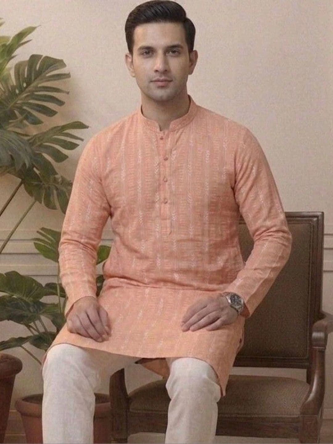 Sypher Boutique Men Dobby Handloom Kurta - view 1