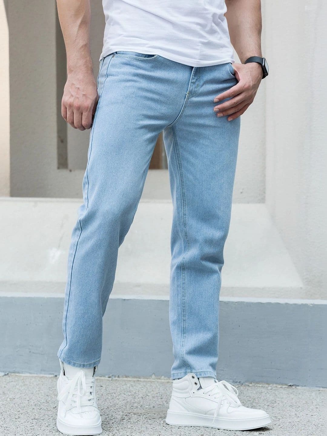 PINKLIT Men Straight Fit Mid-Rise Jeans - view 1