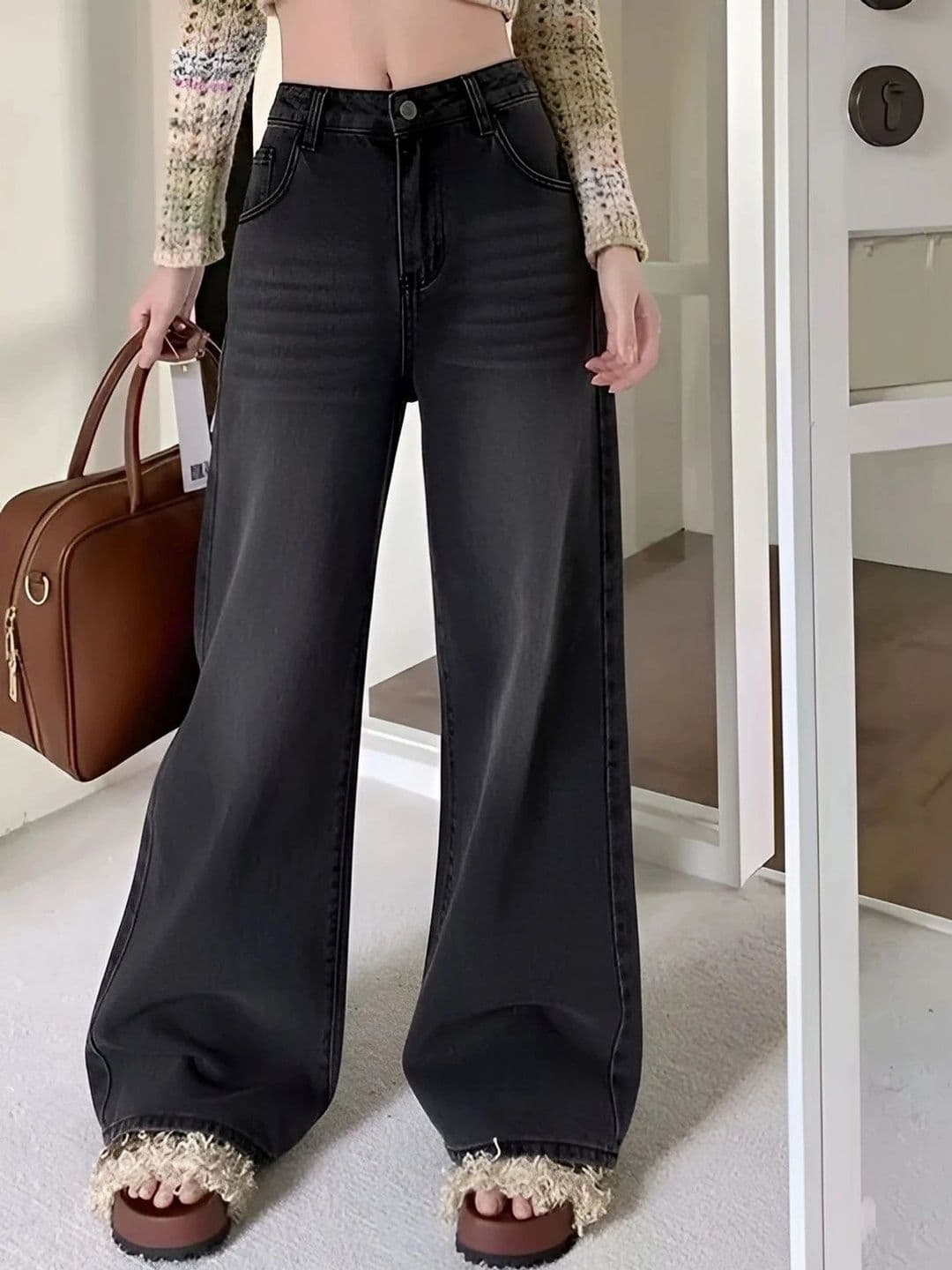 PINKLIT Women Wide Leg High-Rise Light Fade Jeans - view 1