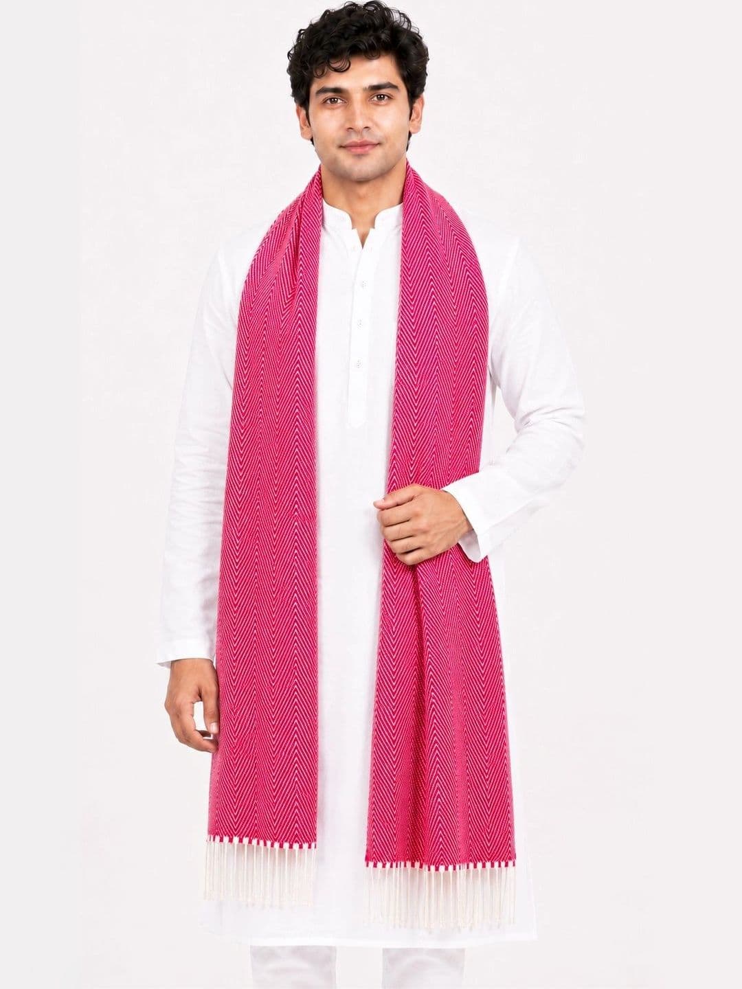 WOOLOASIS Men Woven Design Stole - view 1