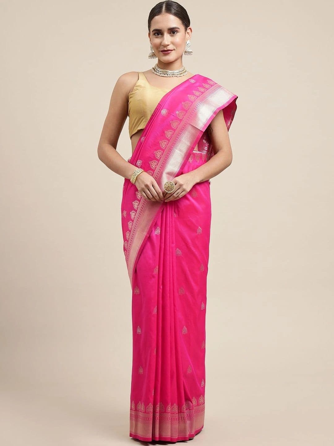 Dhaaga Ghar Women Woven Design Zari Art Silk Banarasi Saree - view 1
