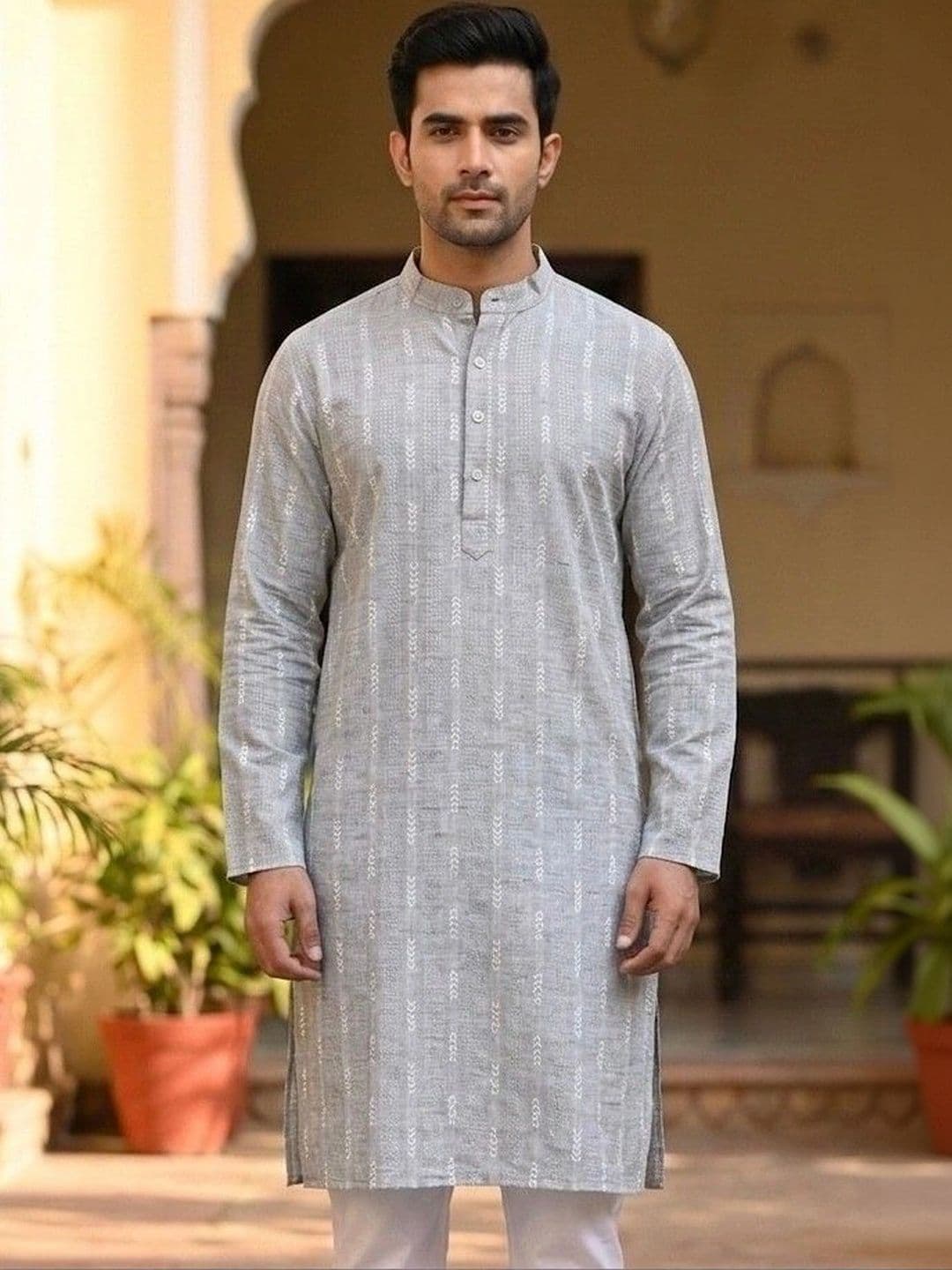 Sypher Boutique Men Dobby Handloom Kurta - view 1