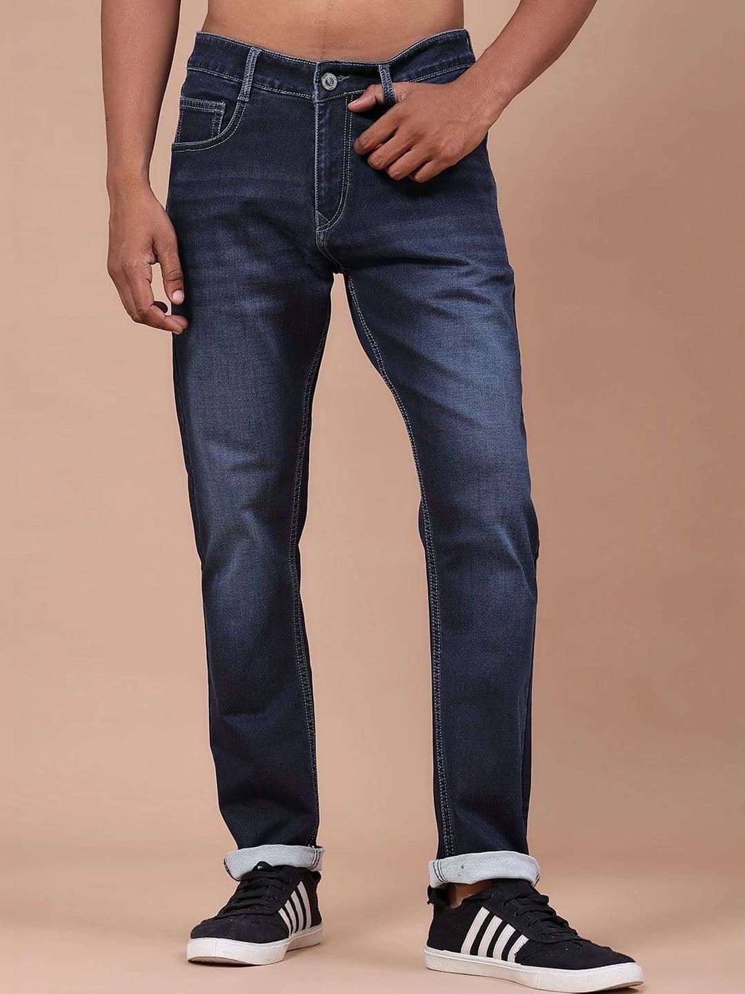 V-Mart Men Regular Fit Mid-Rise Low Distress Jeans - view 1