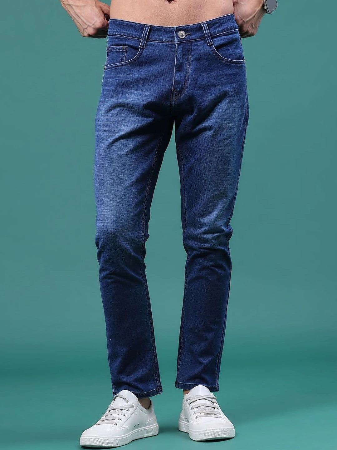 V-Mart Men Regular Fit Mid-Rise Jeans - view 1