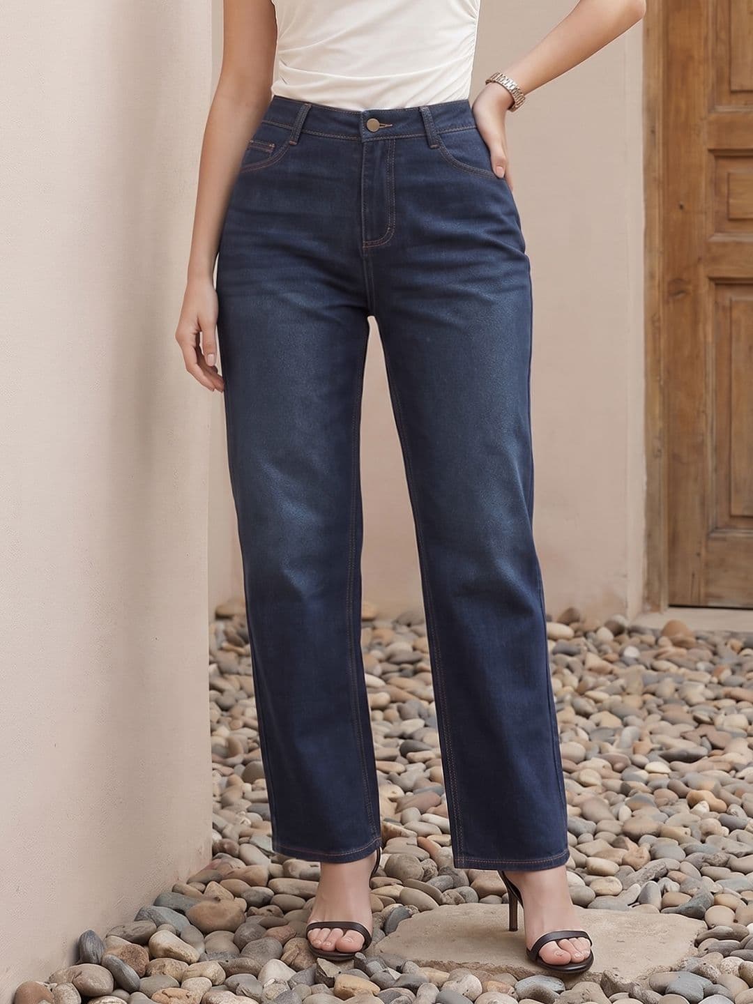 all about you Women Straight Fit Light Fade Stretchable Jeans - view 1