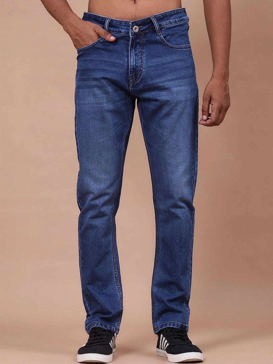 V-Mart Men Regular Fit Mid-Rise Low Distress Jeans - view 1