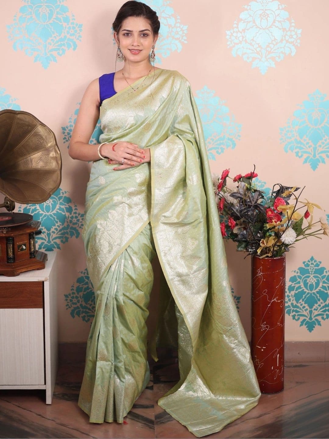 Dhaaga Ghar Woven Design Zari Art Silk Banarasi Saree - view 1