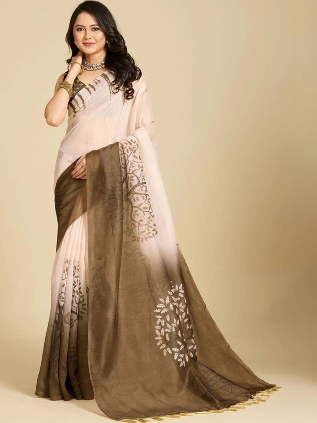Panzora Floral Designer Saree - view 1