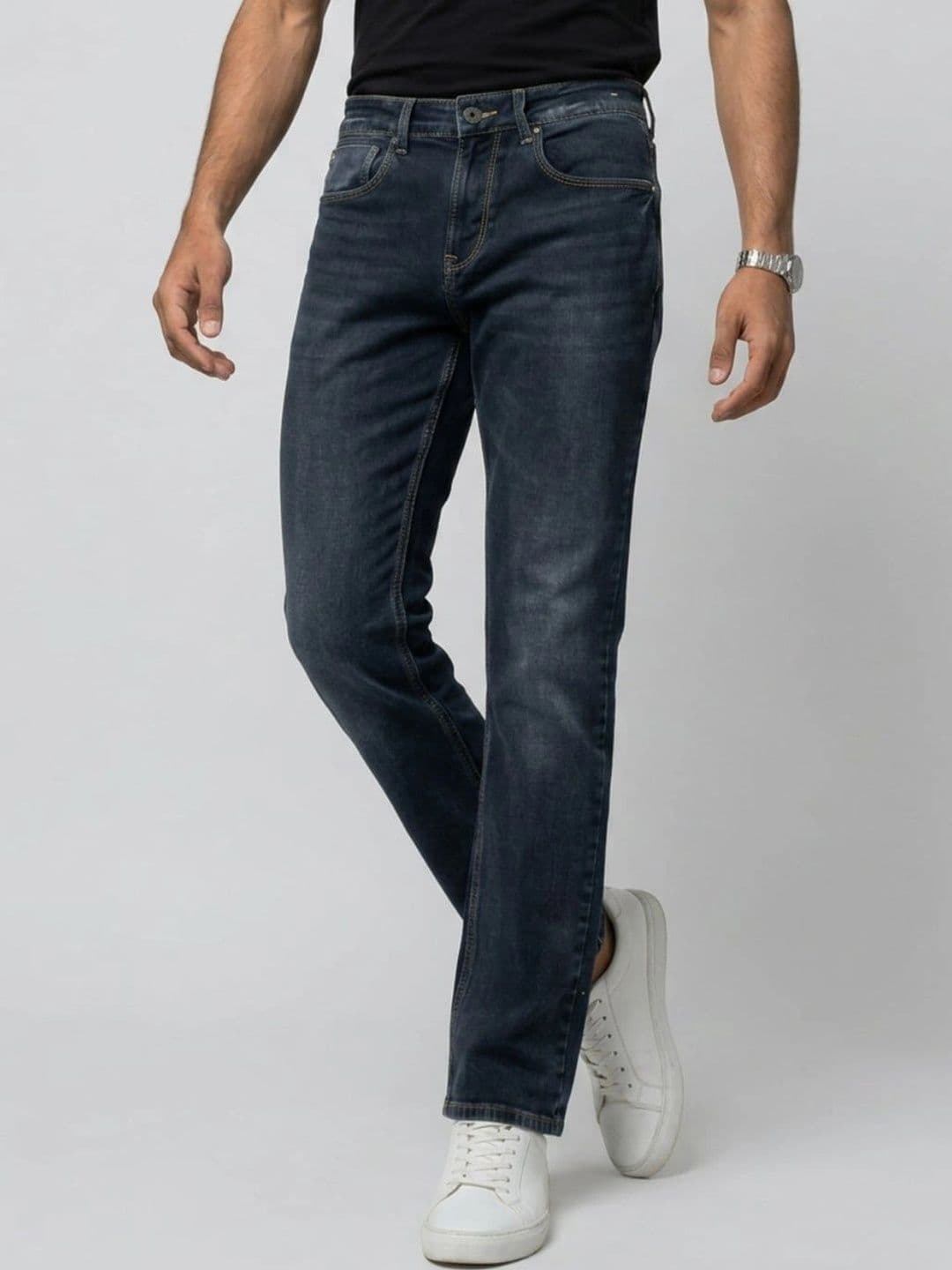 SPYKAR Men Comfort Relaxed Fit Mid-Rise Light Fade Stretchable Jeans - view 1