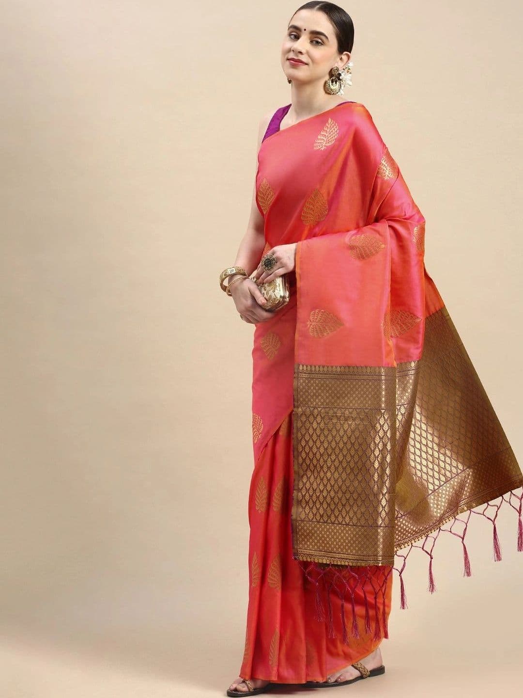 Dhaaga Ghar Woven Design Zari Art Silk Banarasi Saree - view 1