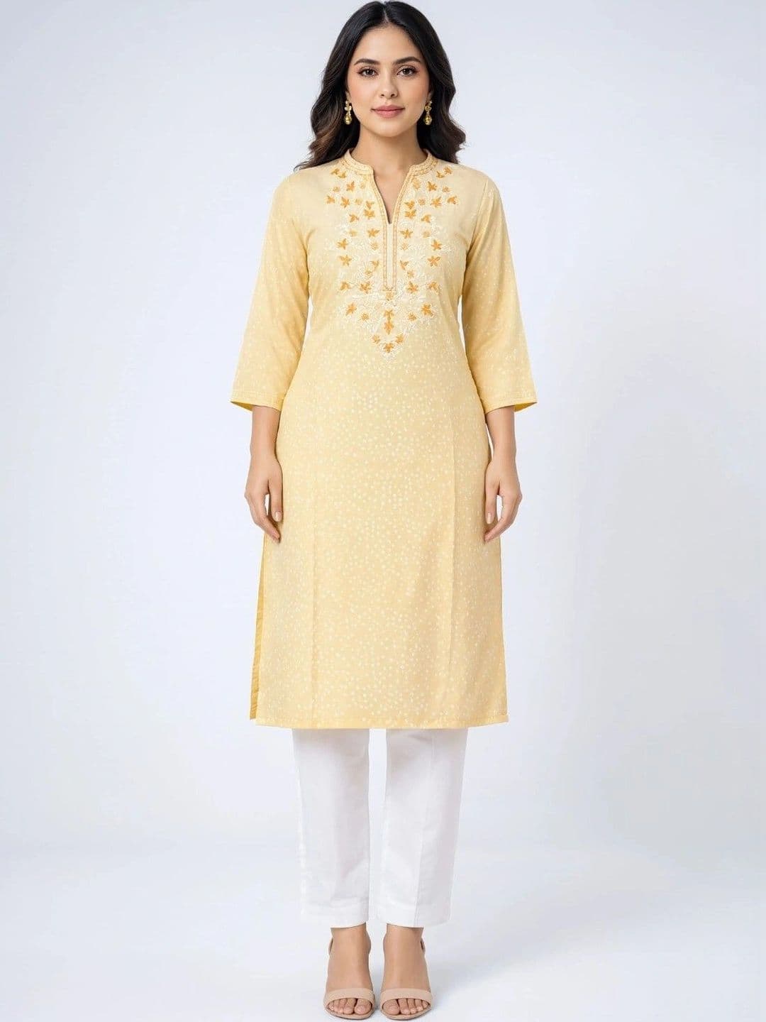 Sangria Women Ethnic Motifs Embroidered Thread Work Kurta - view 1
