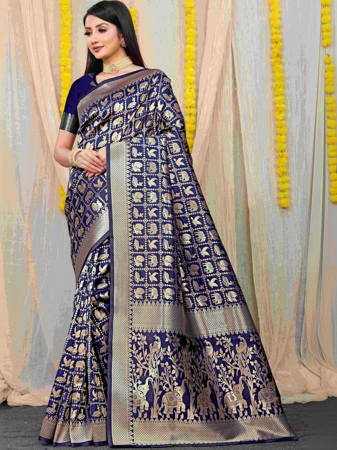 Dhaaga Ghar Woven Design Zari Art Silk Patola Saree - view 1