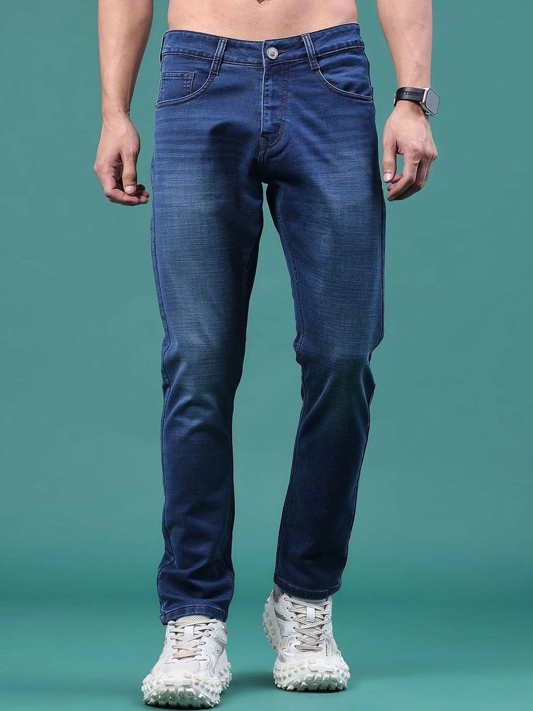 V-Mart Men Regular Fit Mid-Rise Low Distress Jeans - view 1
