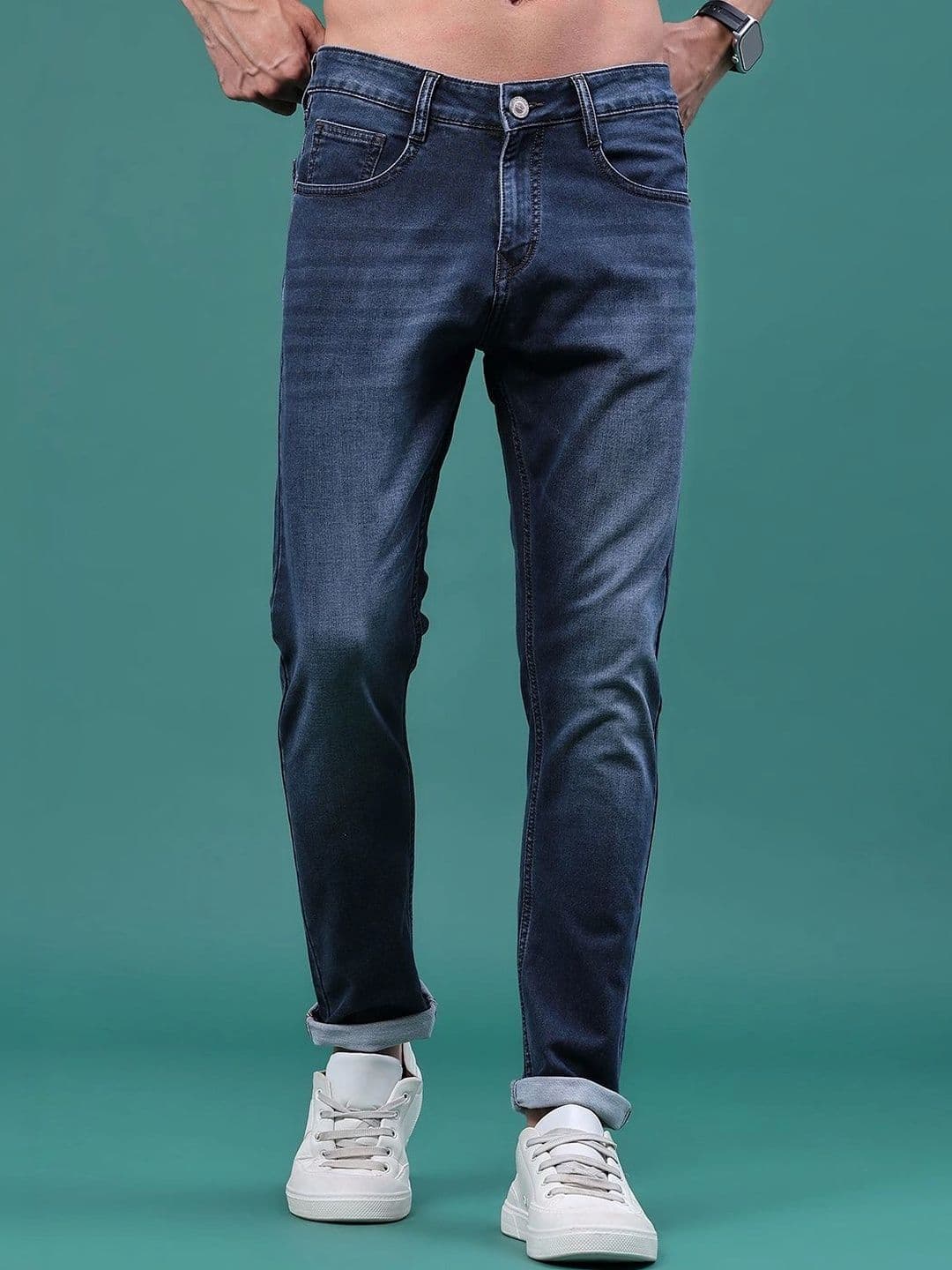 V-Mart Men Regular Fit Mid-Rise Jeans - view 1