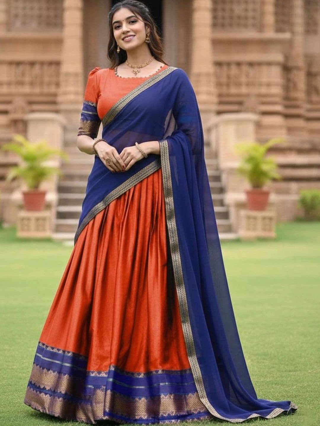 all about you Unstitched Lehenga & Blouse With Dupatta - view 1