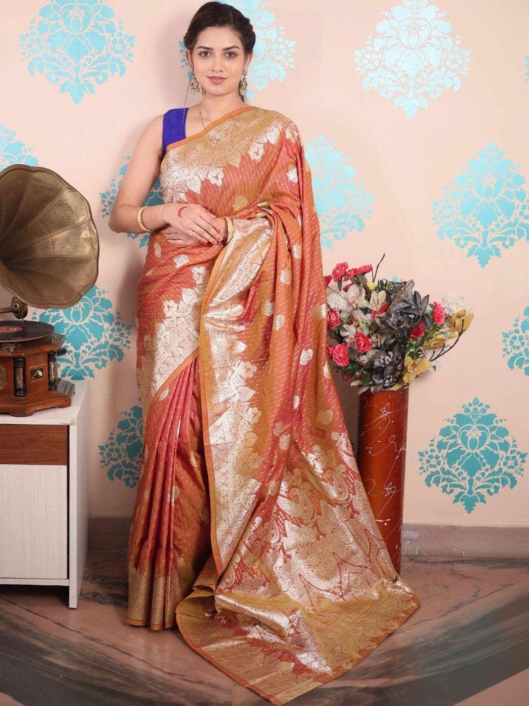 Dhaaga Ghar Woven Design Zari Art Silk Banarasi Saree - view 1