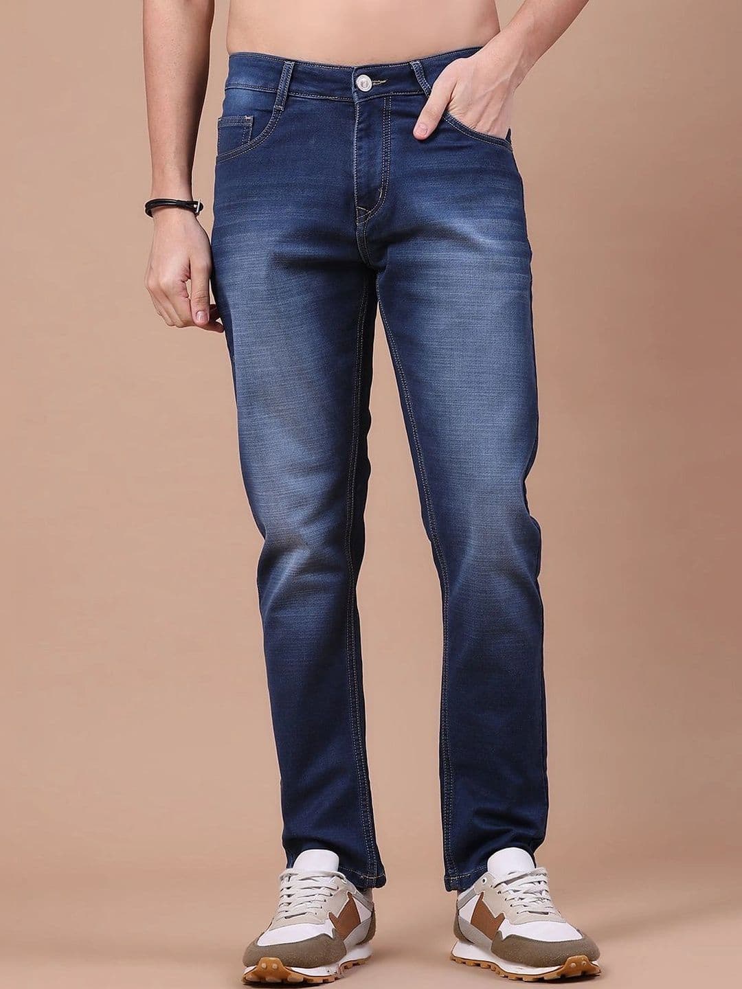 V-Mart Men Regular Fit Mid-Rise Low Distress Jeans - view 1