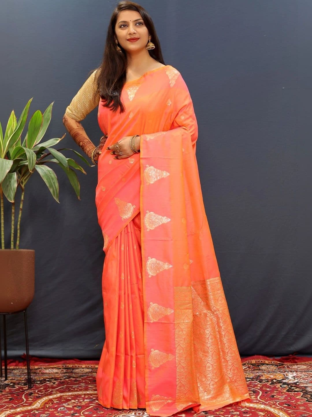 Dhaaga Ghar Woven Design Zari Art Silk Banarasi Saree - view 1
