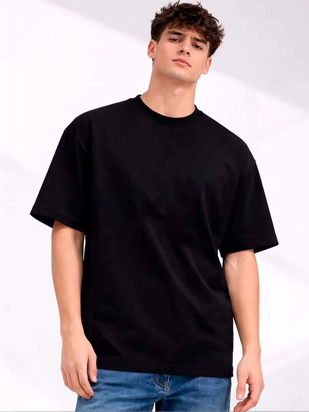 R.Code by The Roadster Life Co. Men Printed Drop-Shoulder Sleeves T-shirt - view 1