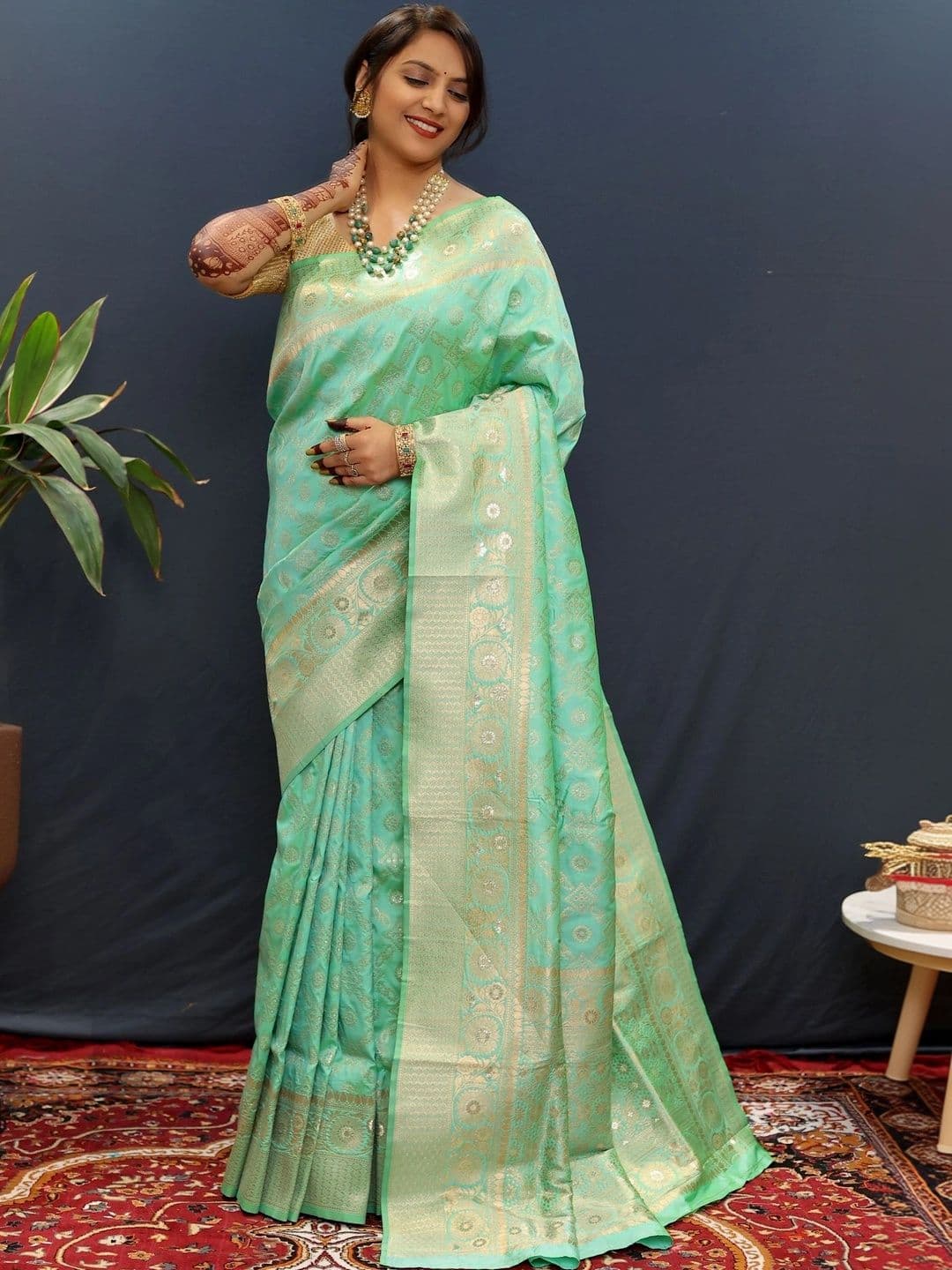 Dhaaga Ghar Woven Design Zari Art Silk Banarasi Saree - view 1